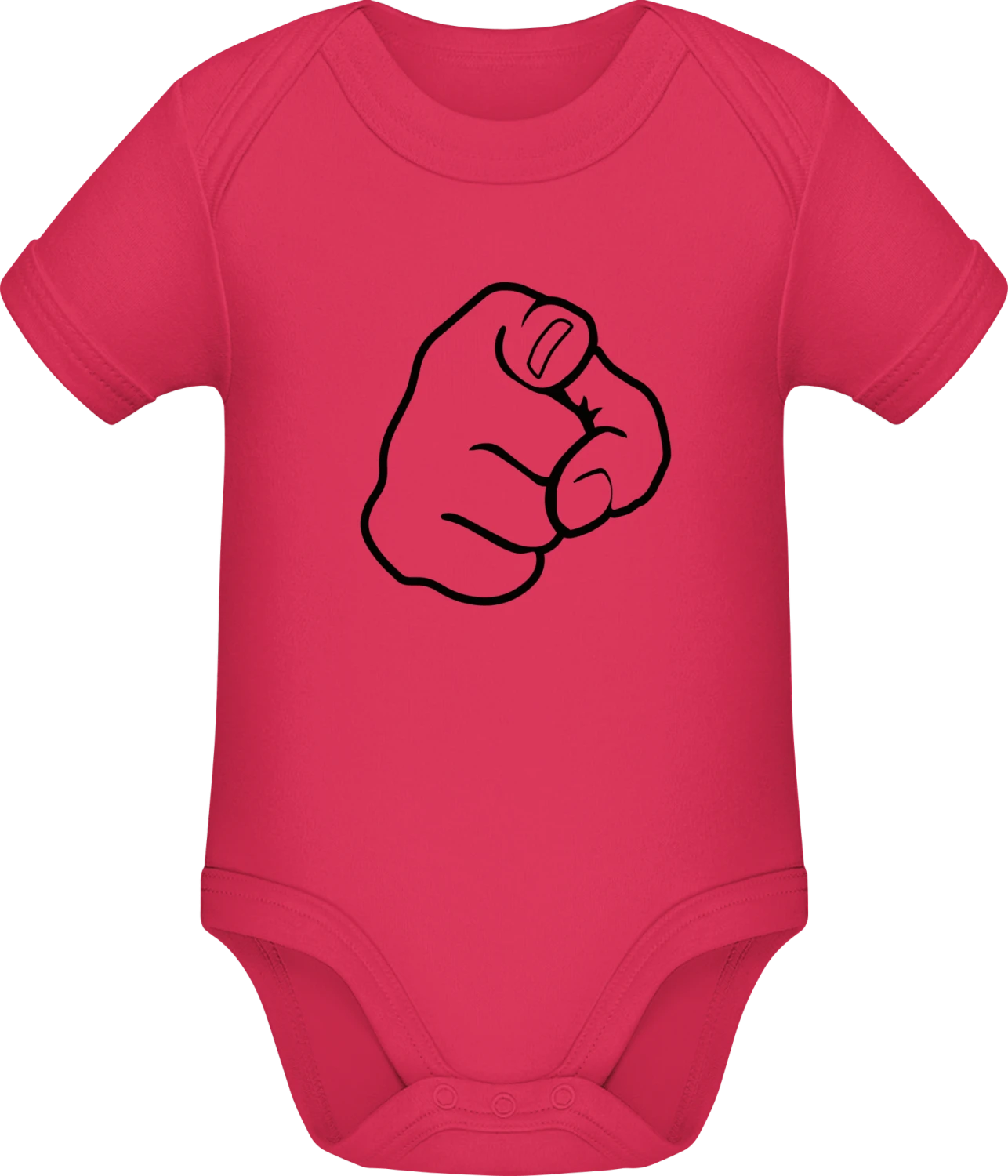 You Finger - Sorbet Sonar SSL organic babybodsuit - Front