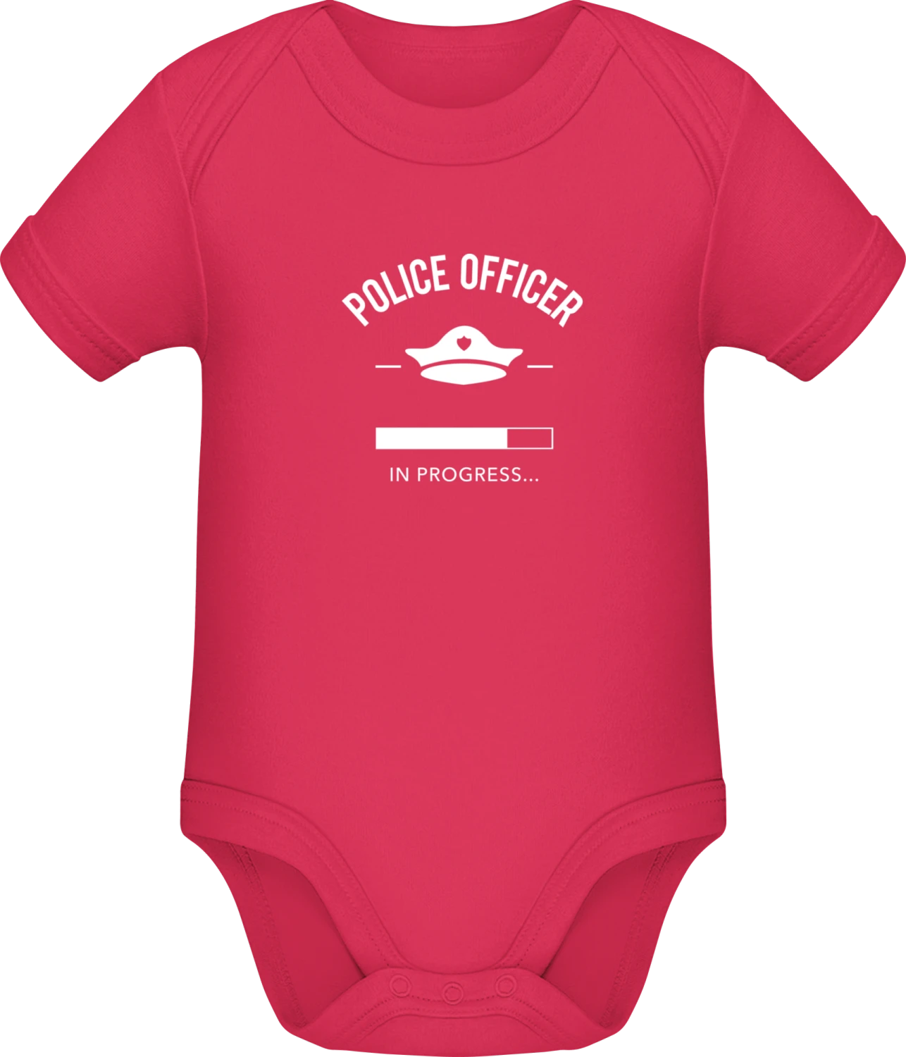 Police Officer in Progress - Sorbet Sonar SSL organic babybodsuit - Front