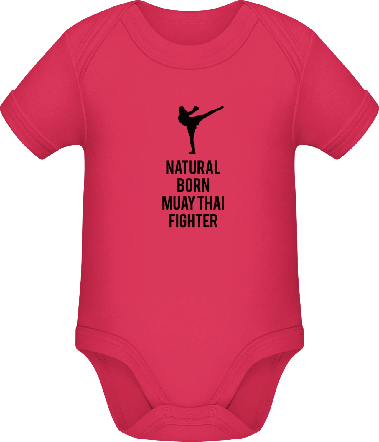 Natural Born Muay Thai Fighter - Sorbet Sonar SSL organic babybodsuit - Front