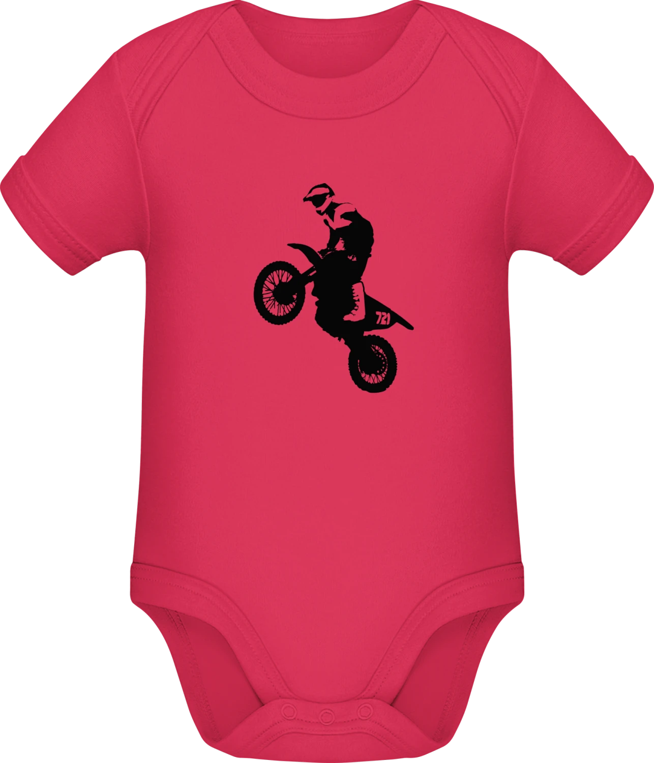 Motocross Illustration - Sorbet Sonar SSL organic babybodsuit - Front