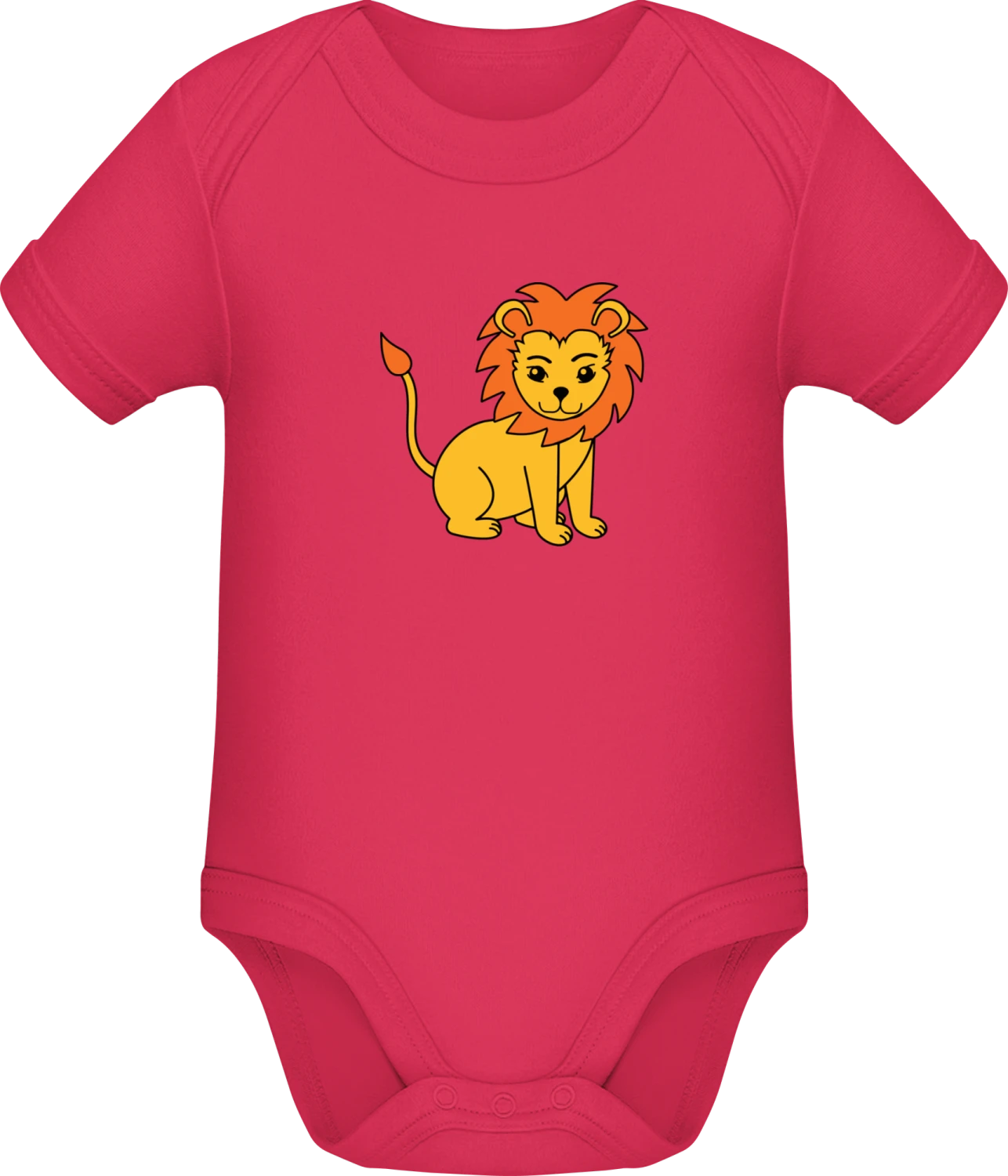 Cute Lion - Sorbet Sonar SSL organic babybodsuit - Front