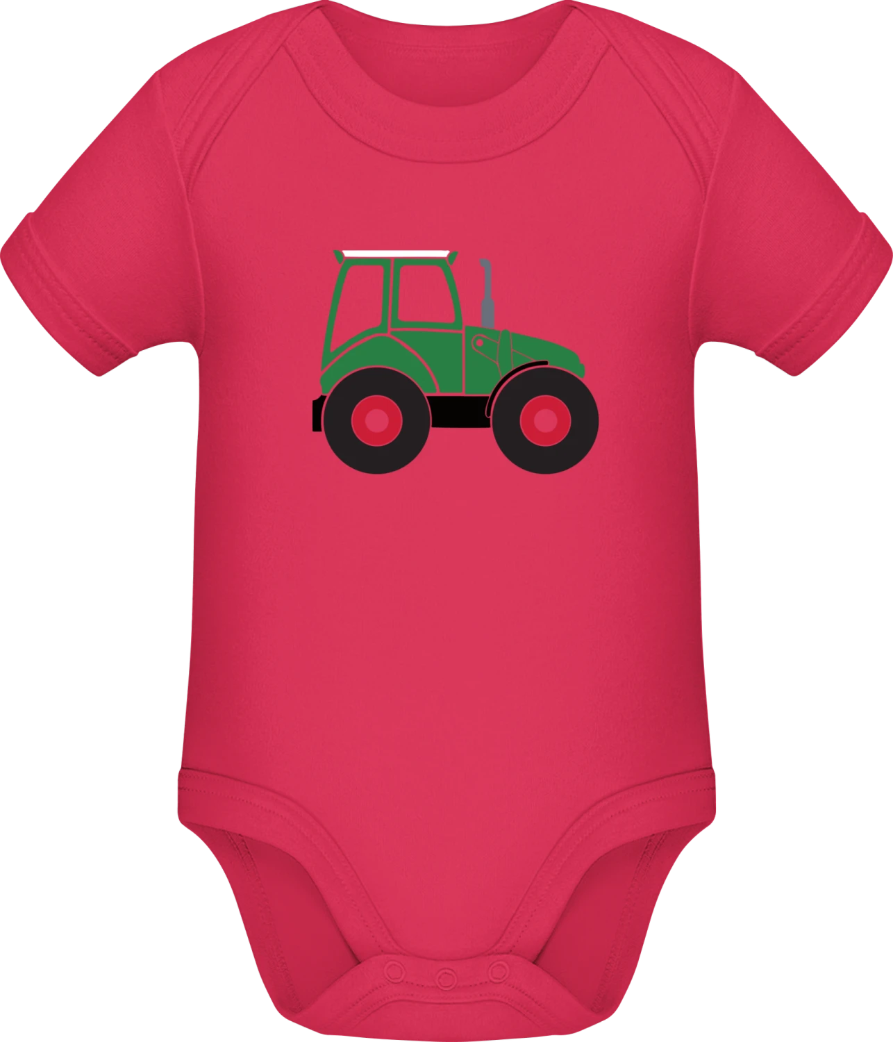 Grüner Traktor - Sorbet Sonar SSL organic babybodsuit - Front