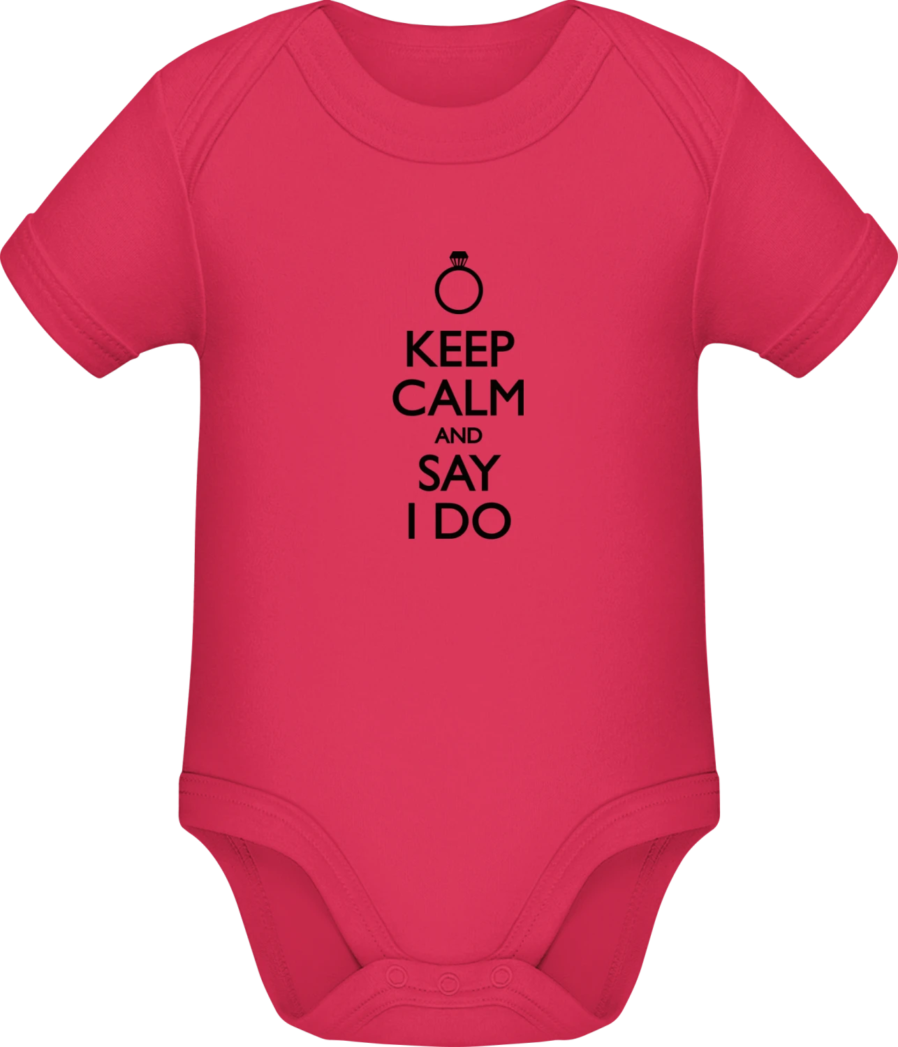 Keep Calm and say I do - Sorbet Sonar SSL organic babybodsuit - Front