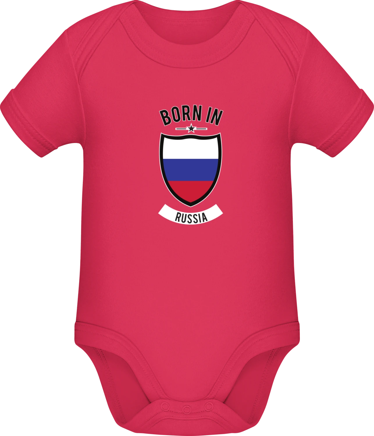 Born in Russia - Sorbet Sonar SSL organic babybodsuit - Front