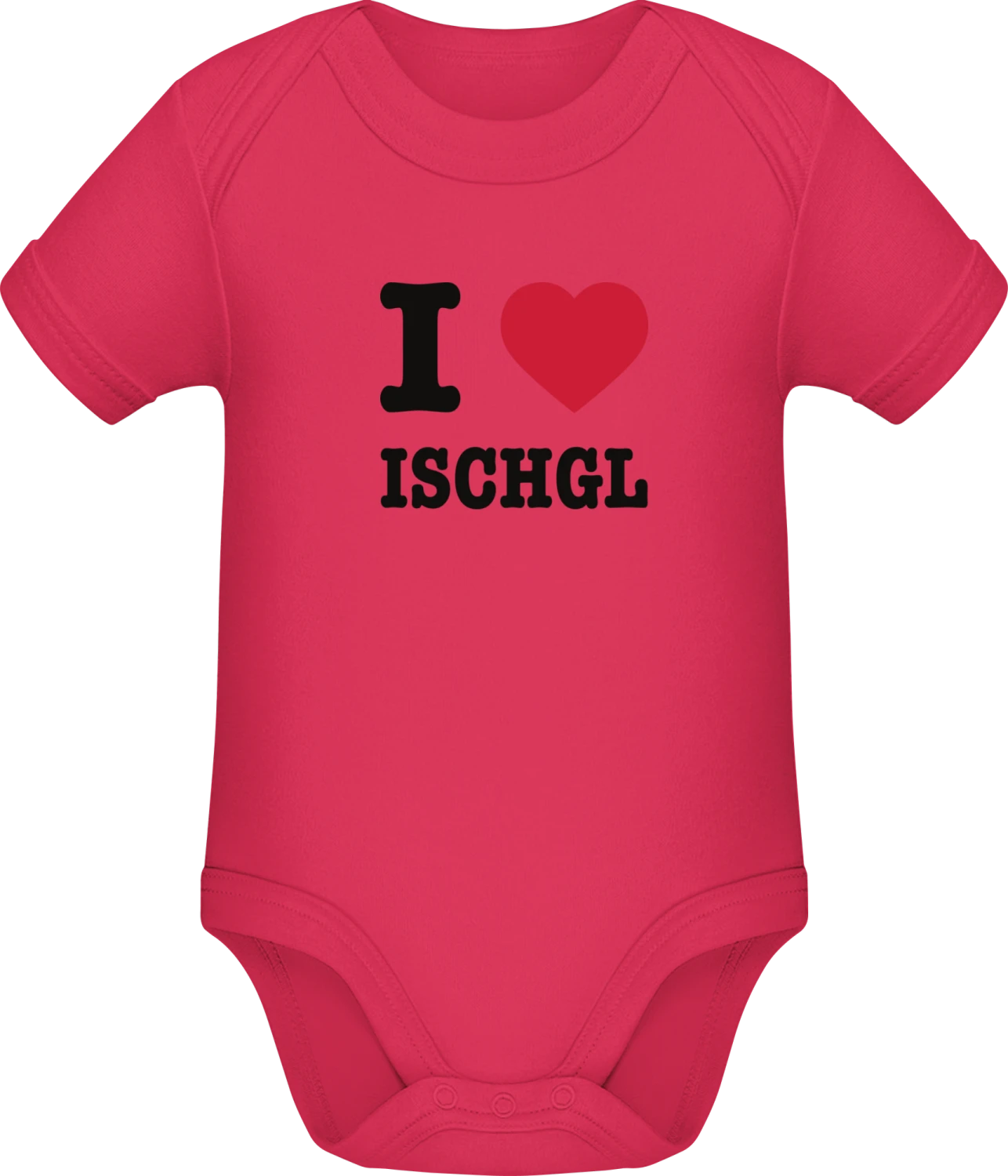 I Love Ischgl - Sorbet Sonar SSL organic babybodsuit - Front