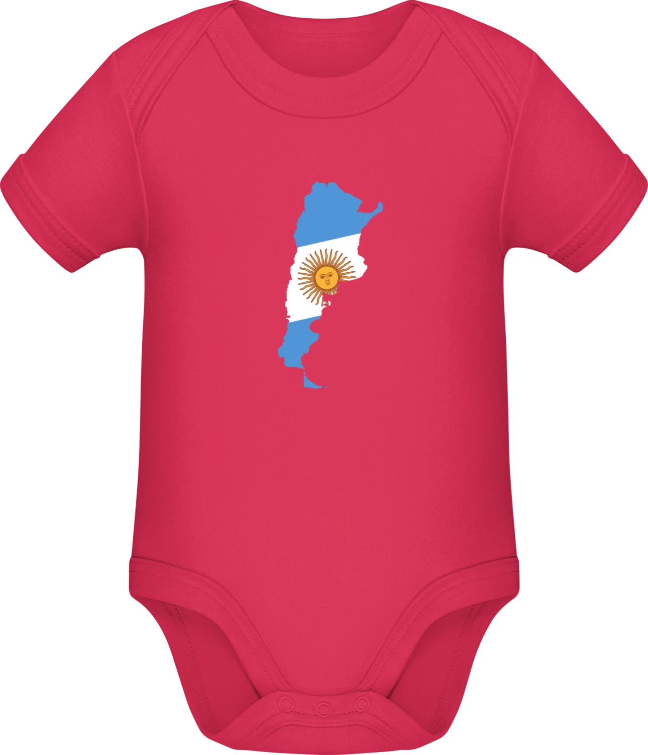 Argentina Map - Sorbet Sonar SSL organic babybodsuit - Front