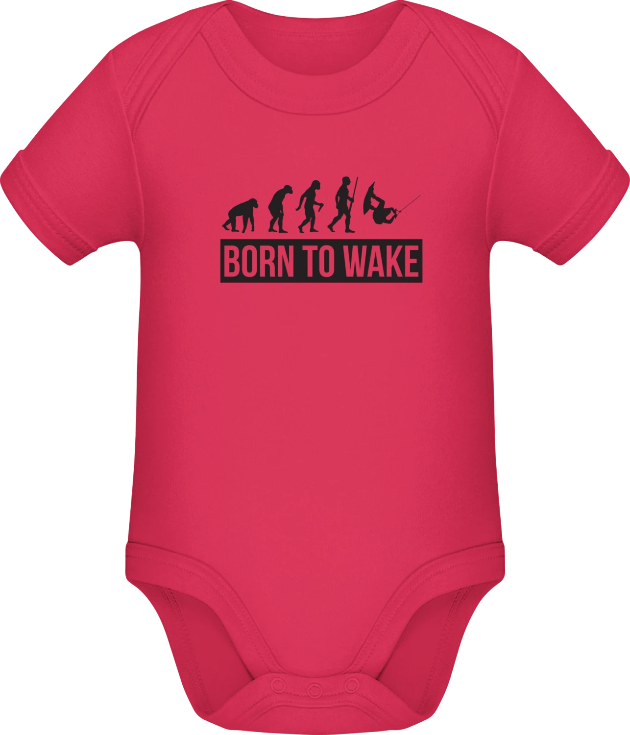 Born To Wake - Sorbet Sonar SSL organic babybodsuit - Front