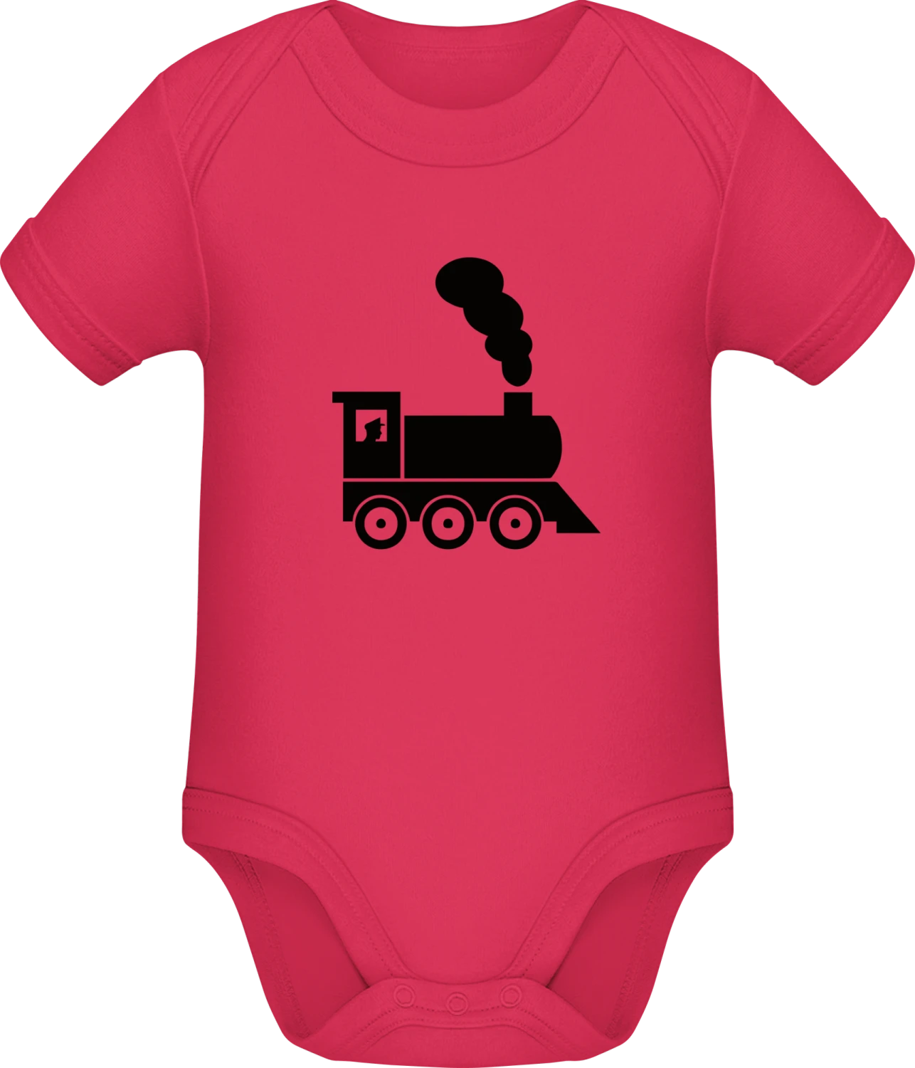 Locomotive Silhouette - Sorbet Sonar SSL organic babybodsuit - Front