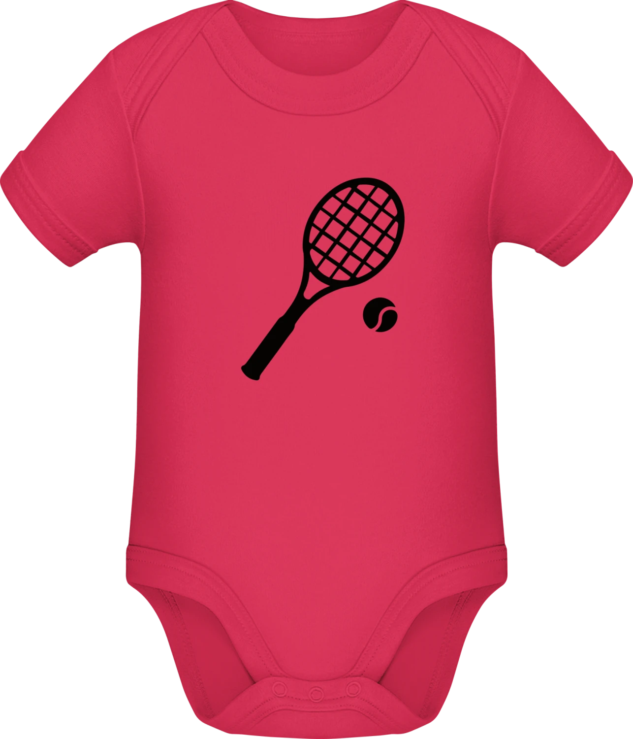 Tennis Racket and Ball - Sorbet Sonar SSL organic babybodsuit - Front