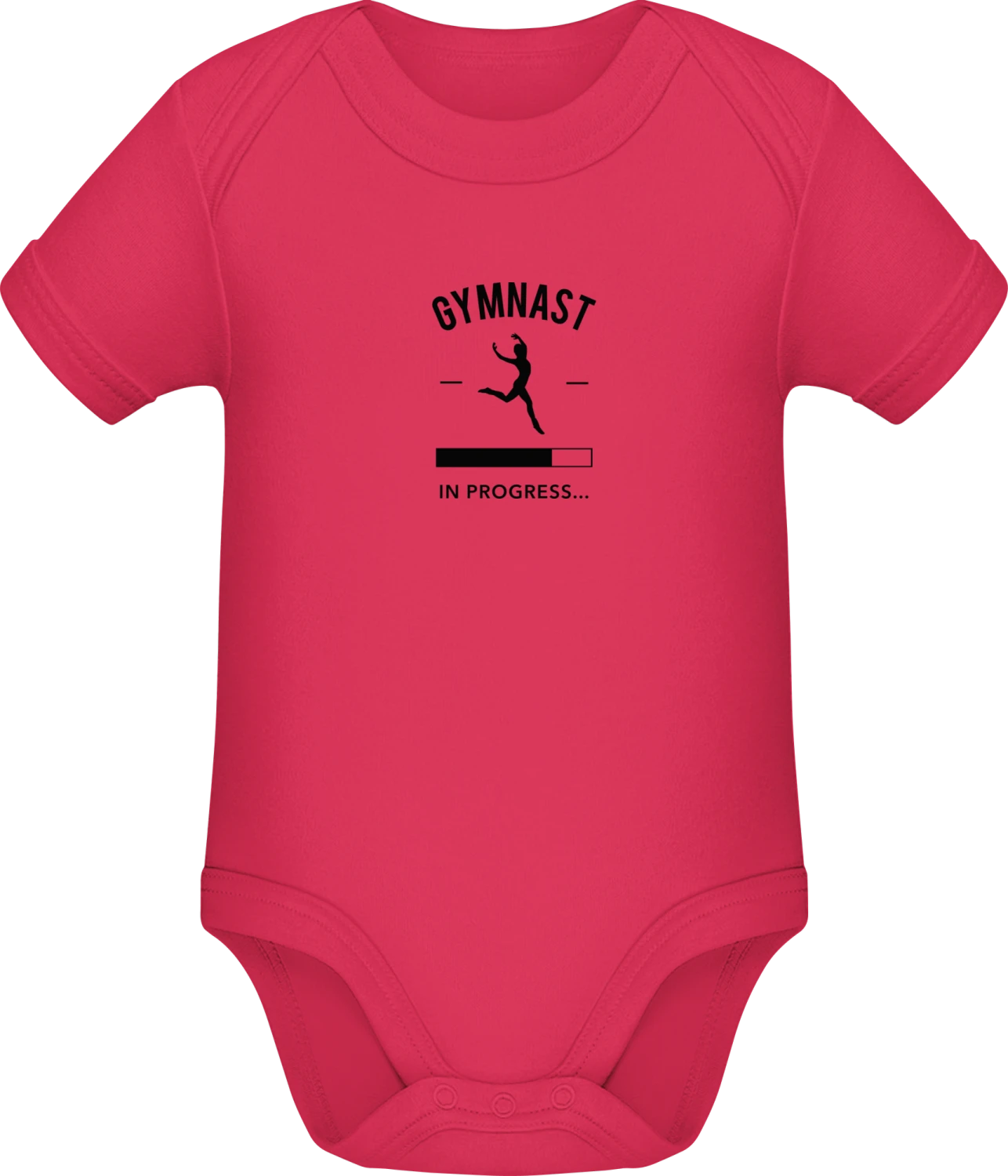 Gymnast in Progress - Sorbet Sonar SSL organic babybodsuit - Front