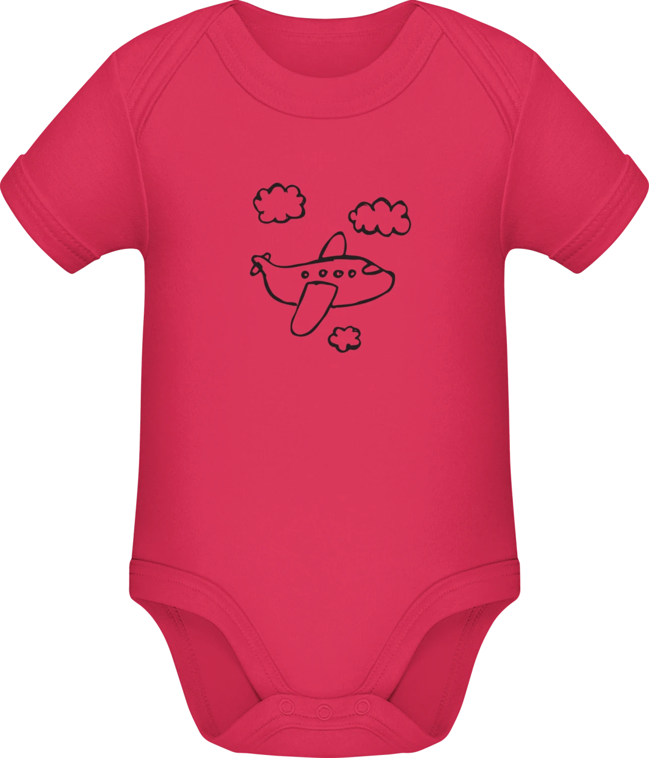 Airplane Comic - Sorbet Sonar SSL organic babybodsuit - Front