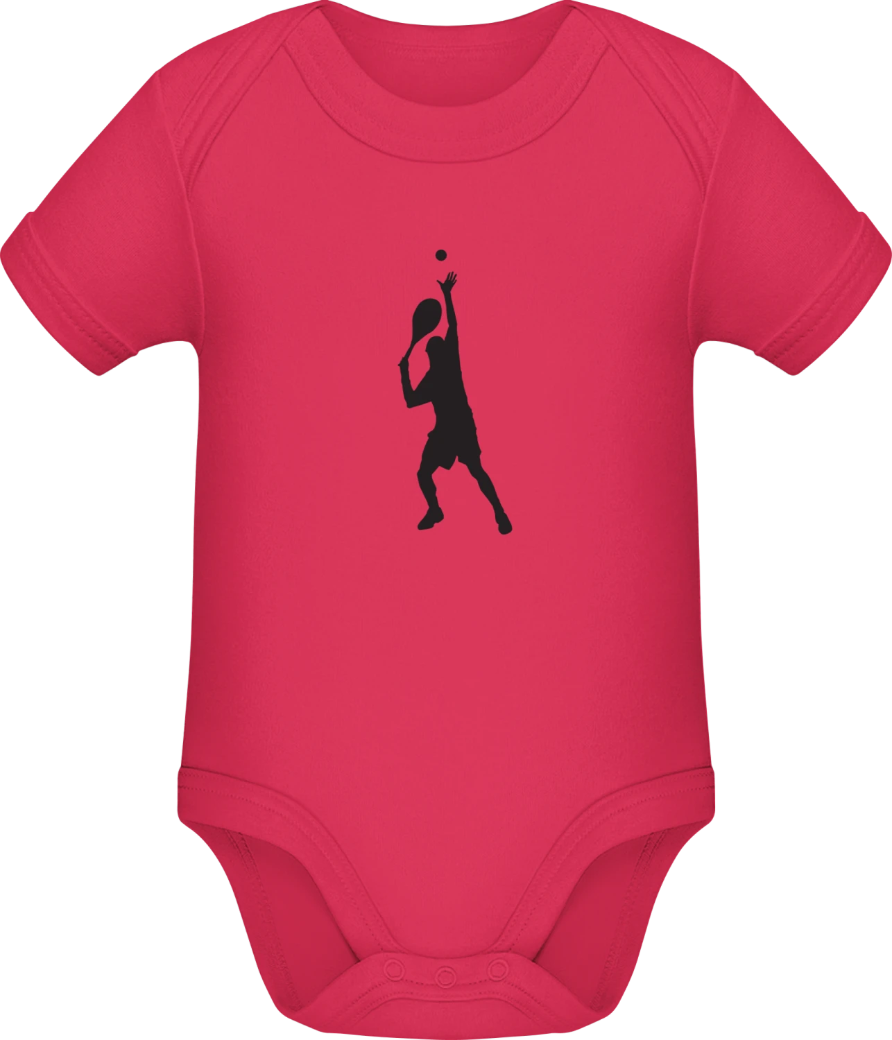 Tennis Silhoutte - Sorbet Sonar SSL organic babybodsuit - Front