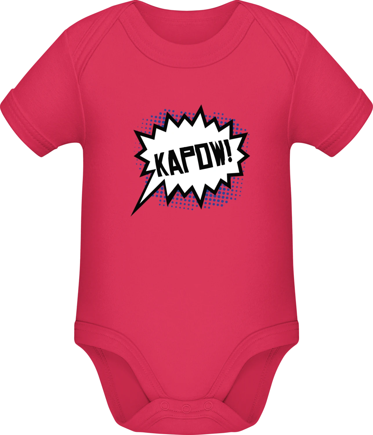 Kapow Comic Fight - Sorbet Sonar SSL organic babybodsuit - Front