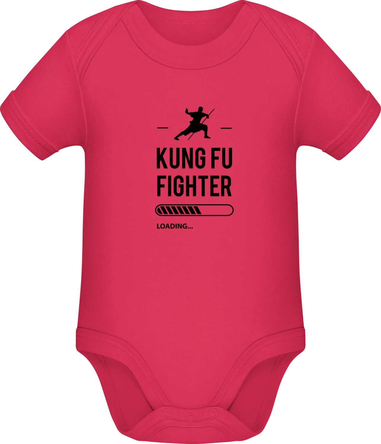 Kung Fu Fighter Loading - Sorbet Sonar SSL organic babybodsuit - Front