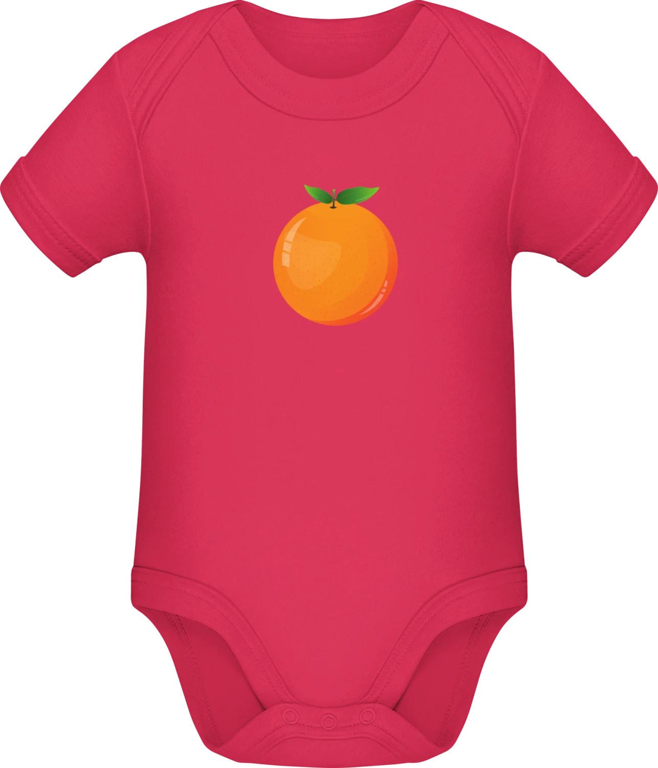 Orange - Sorbet Sonar SSL organic babybodsuit - Front