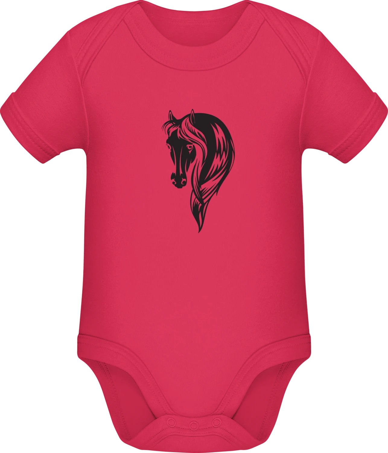 Horse Head Stylish - Sorbet Sonar SSL organic babybodsuit - Front