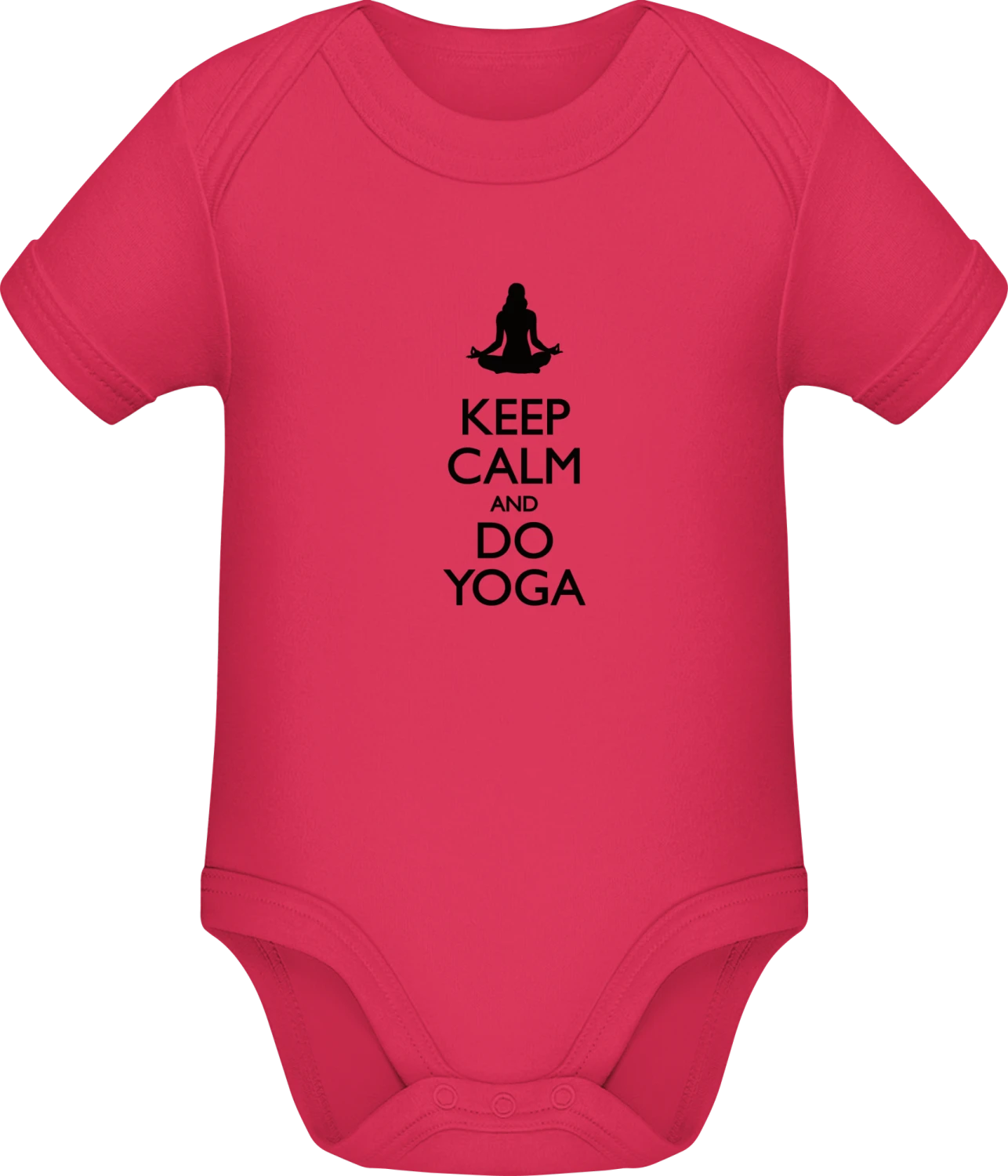 Keep Calm and do Yoga - Sorbet Sonar SSL organic babybodsuit - Front