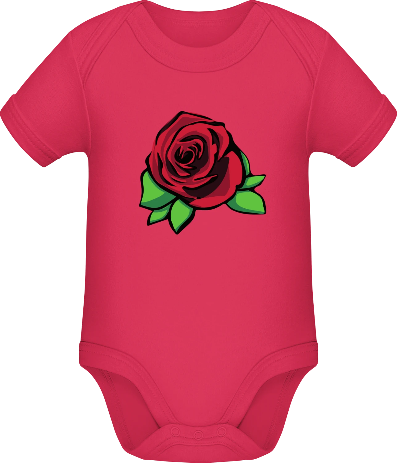 Rose - Sorbet Sonar SSL organic babybodsuit - Front