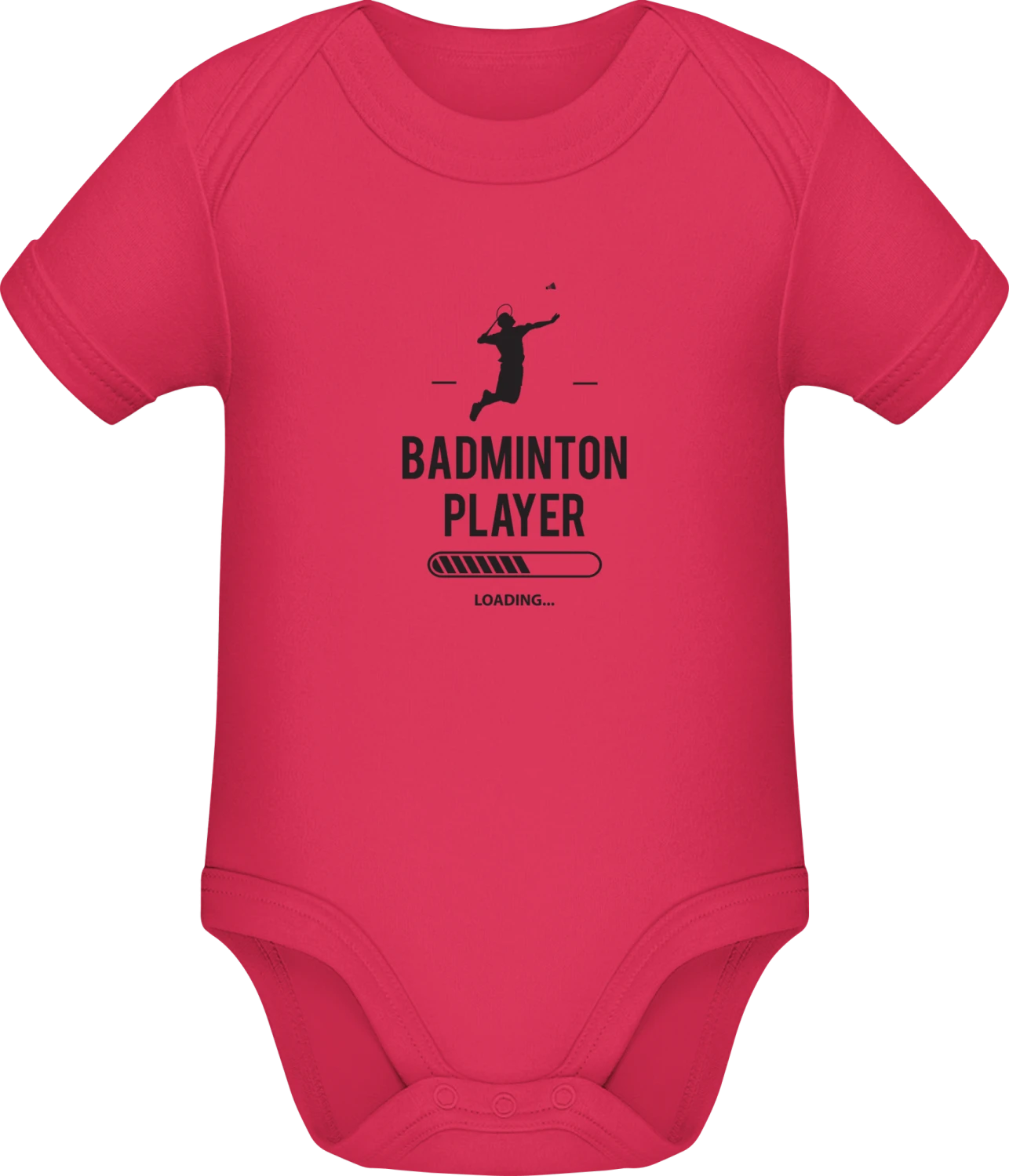 Badminton Player Loading - Sorbet Sonar SSL organic babybodsuit - Front