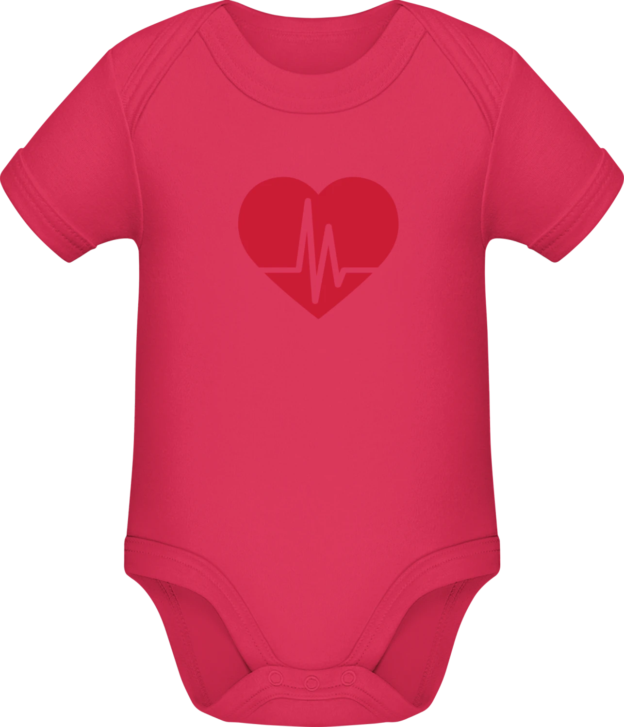 Heart Beat Logo - Sorbet Sonar SSL organic babybodsuit - Front