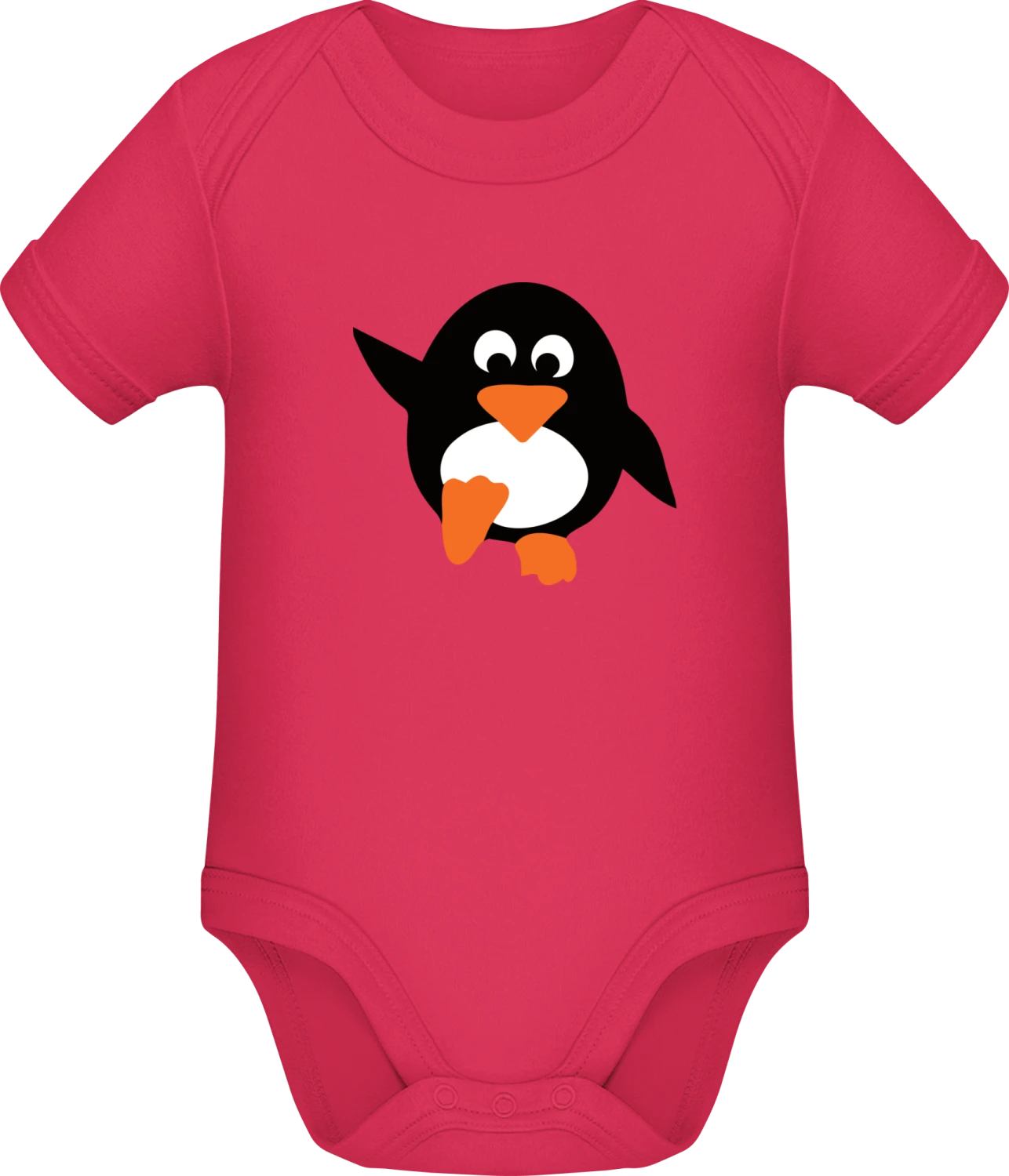 Cute Penguin - Sorbet Sonar SSL organic babybodsuit - Front