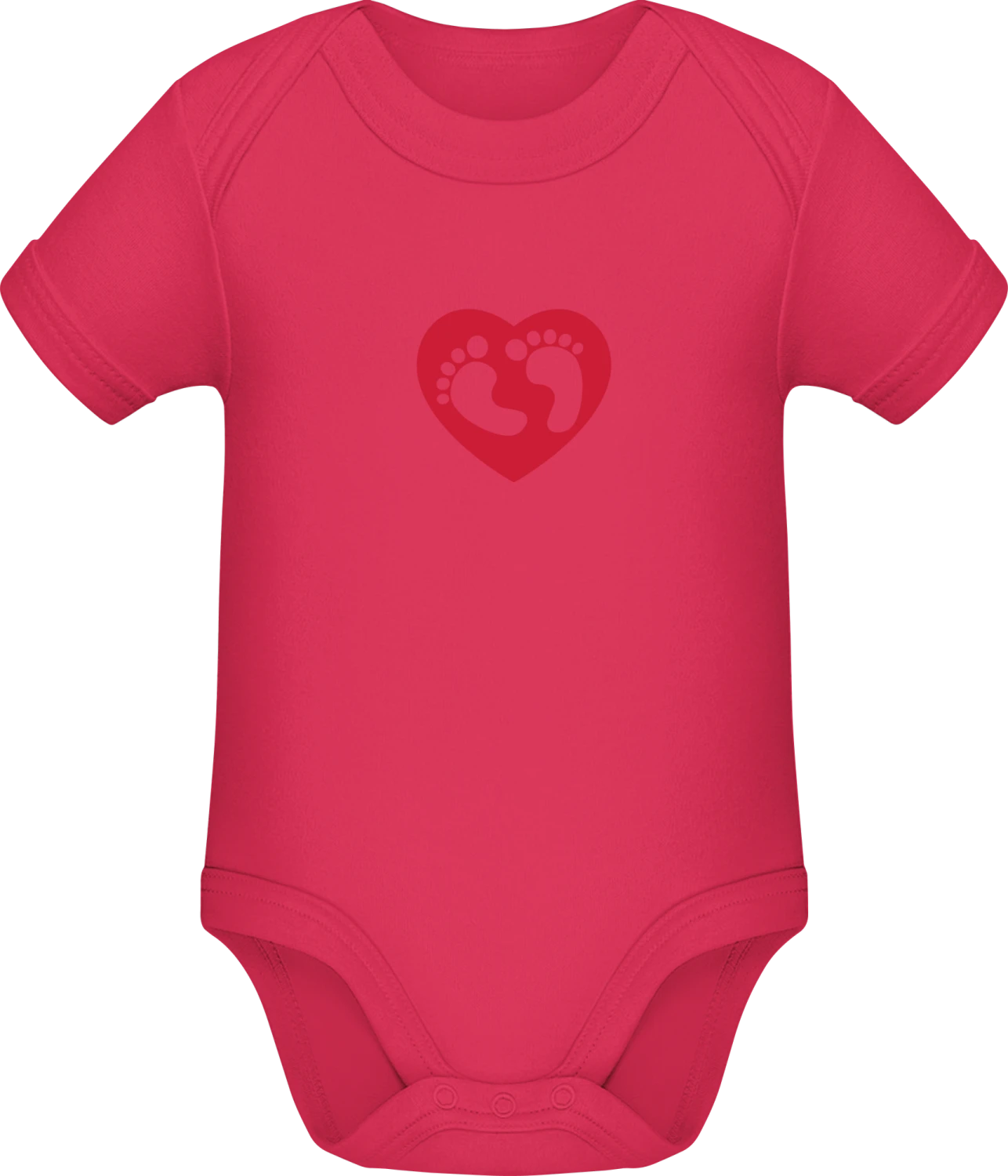 Baby Feet Heart - Sorbet Sonar SSL organic babybodsuit - Front