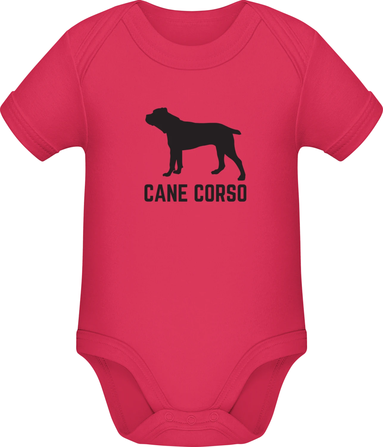 Cane Corso Illustration - Sorbet Sonar SSL organic babybodsuit - Front