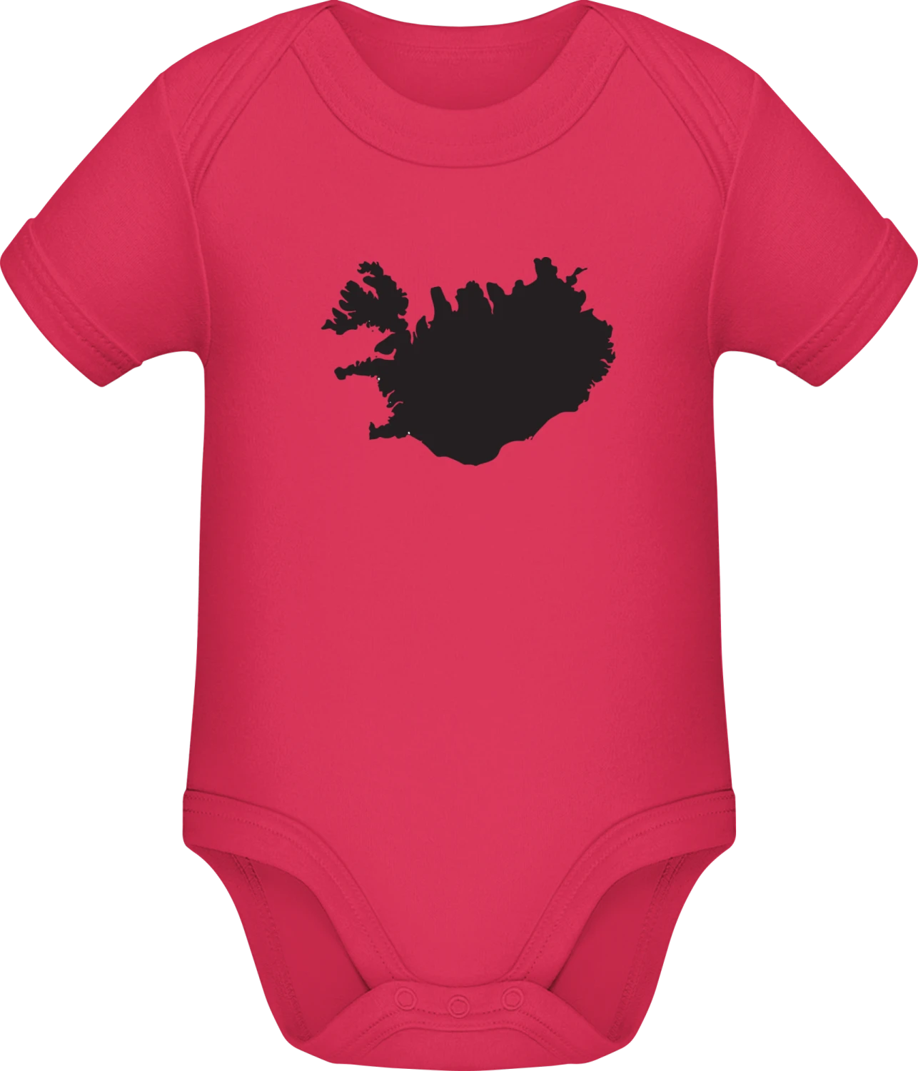 Iceland Map - Sorbet Sonar SSL organic babybodsuit - Front