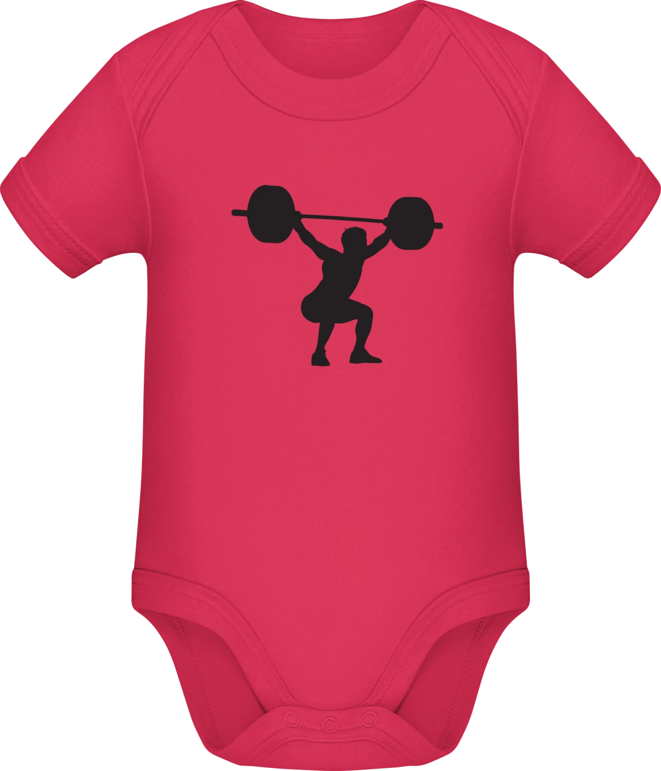 Weightlifter - Sorbet Sonar SSL organic babybodsuit - Front