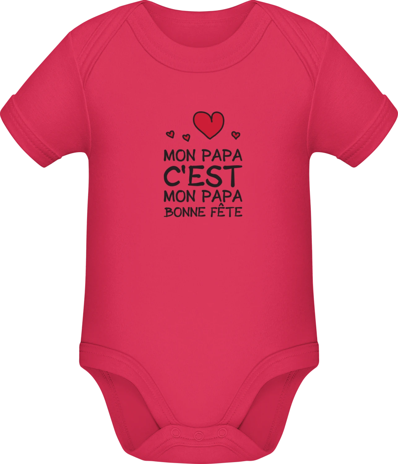 Mon Papa C'est Mon Papa - Sorbet Sonar SSL organic babybodsuit - Front