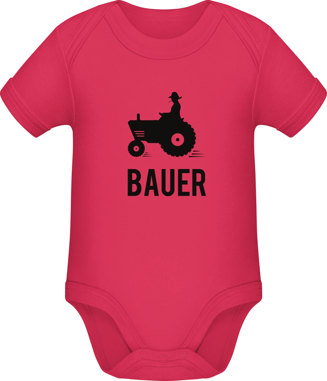 Bauer mit Traktor - Sorbet Sonar SSL organic babybodsuit - Front