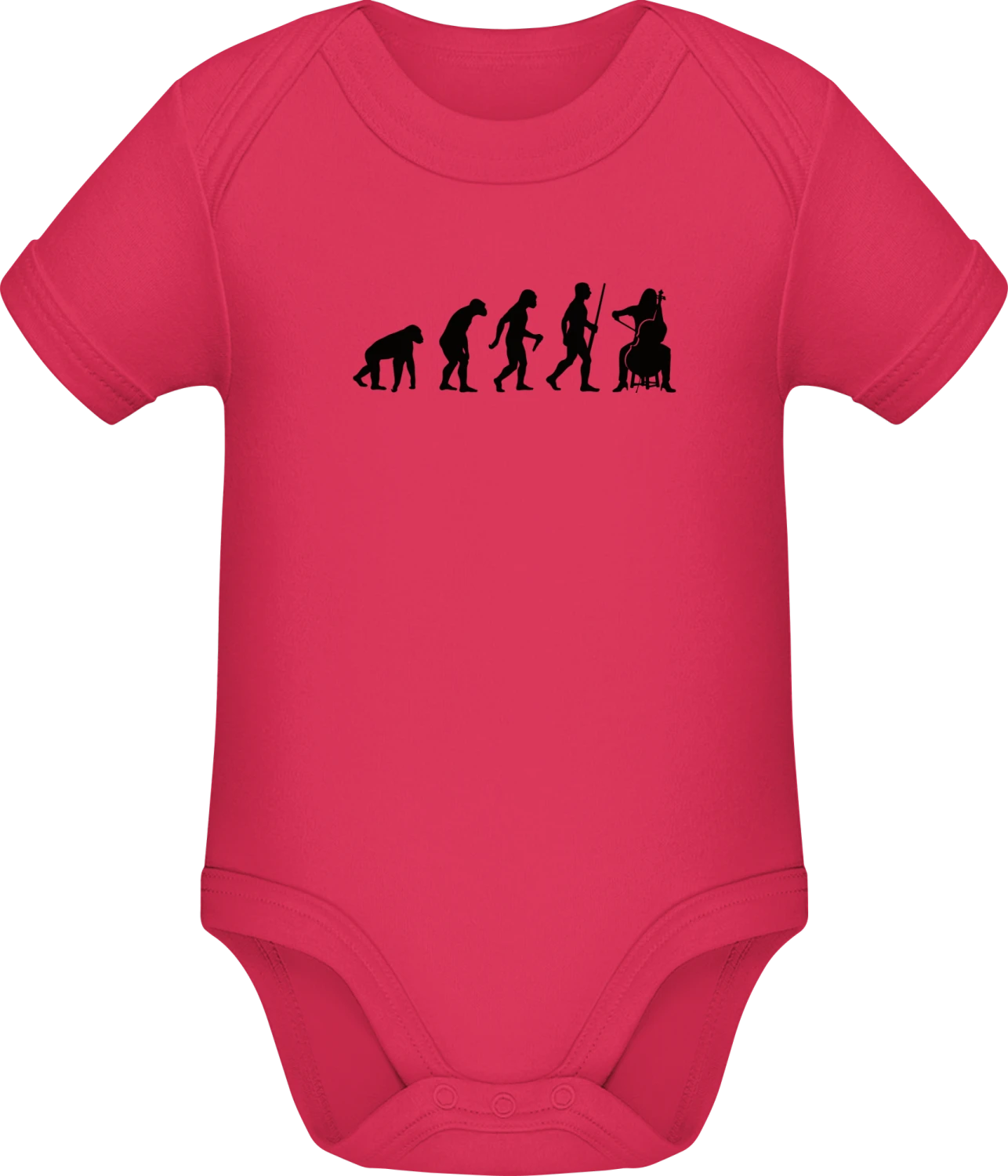 Female Cello Player Evolution - Sorbet Sonar SSL organic babybodsuit - Front