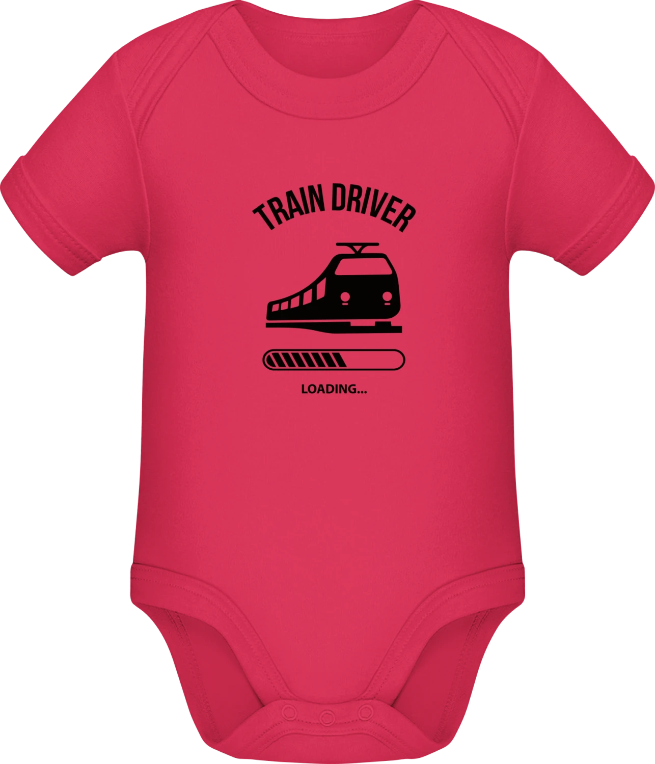 Train Driver Loading - Sorbet Sonar SSL organic babybodsuit - Front