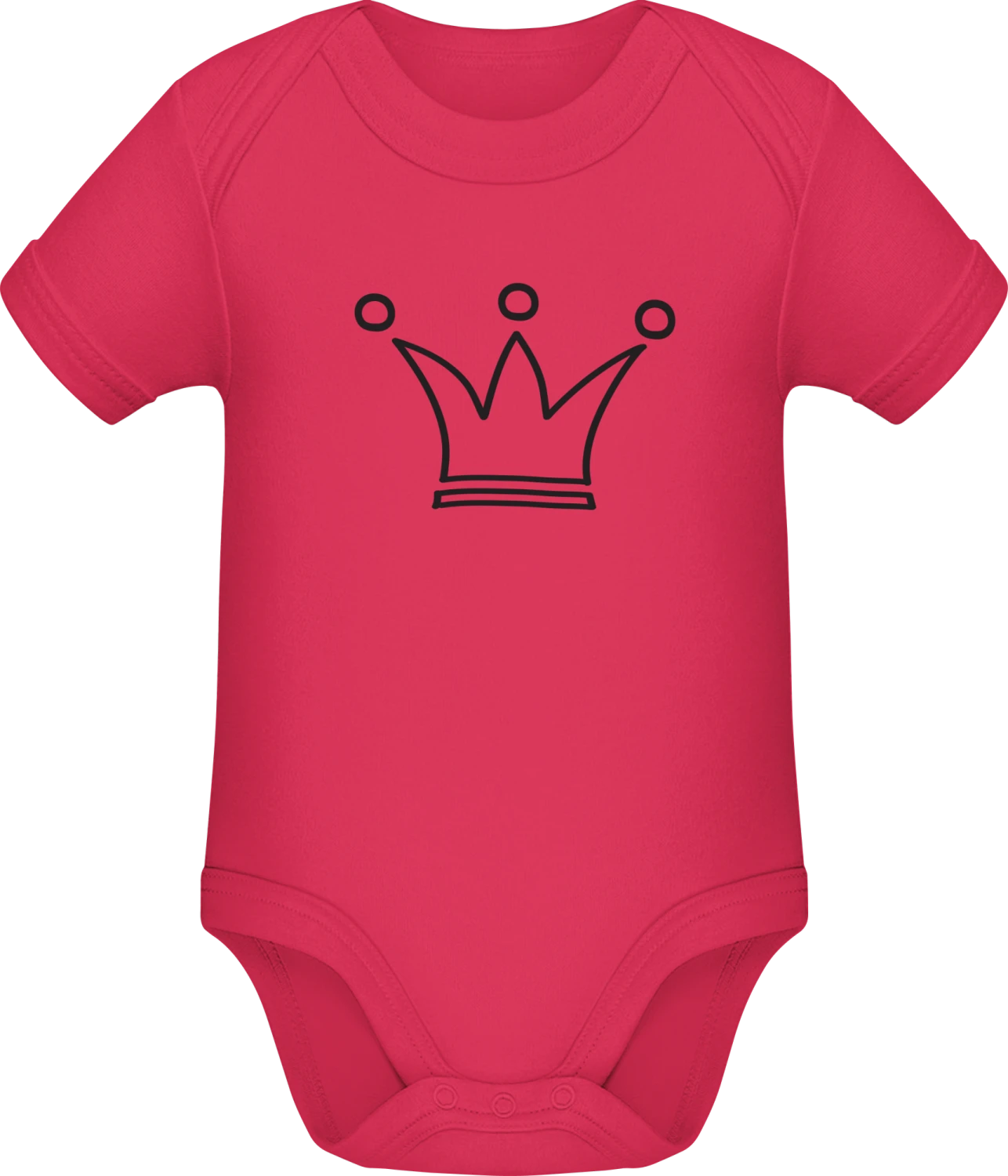 Crown Outline - Sorbet Sonar SSL organic babybodsuit - Front