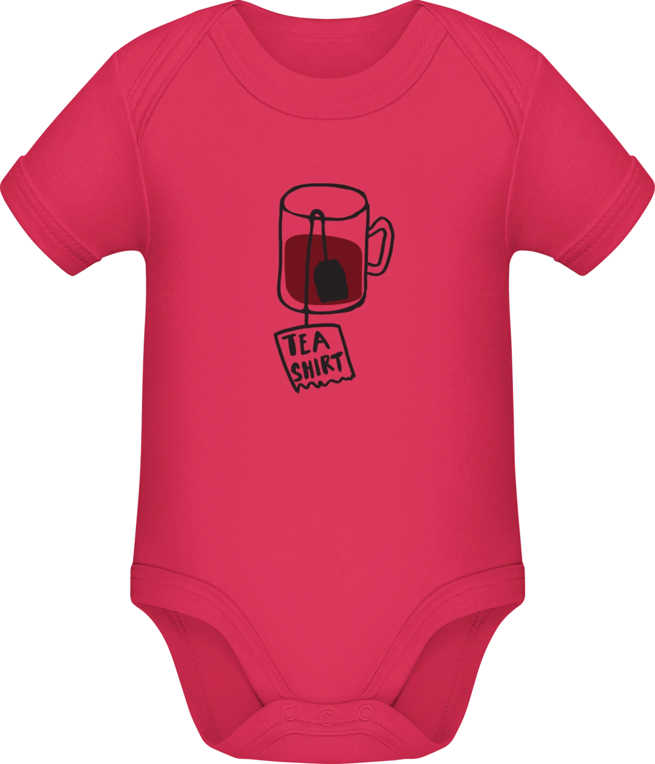 Tea Shirt - Sorbet Sonar SSL organic babybodsuit - Front