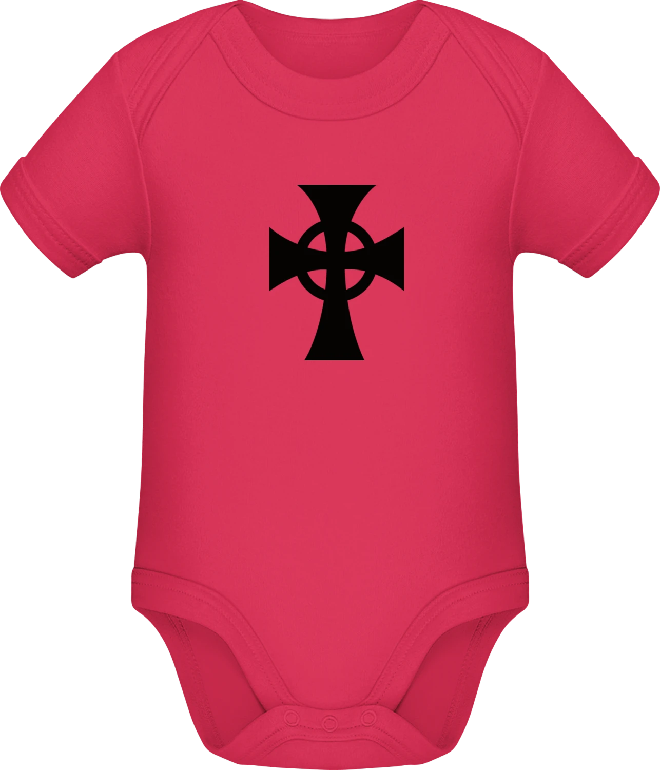 Celtic Irish Cross - Sorbet Sonar SSL organic babybodsuit - Front