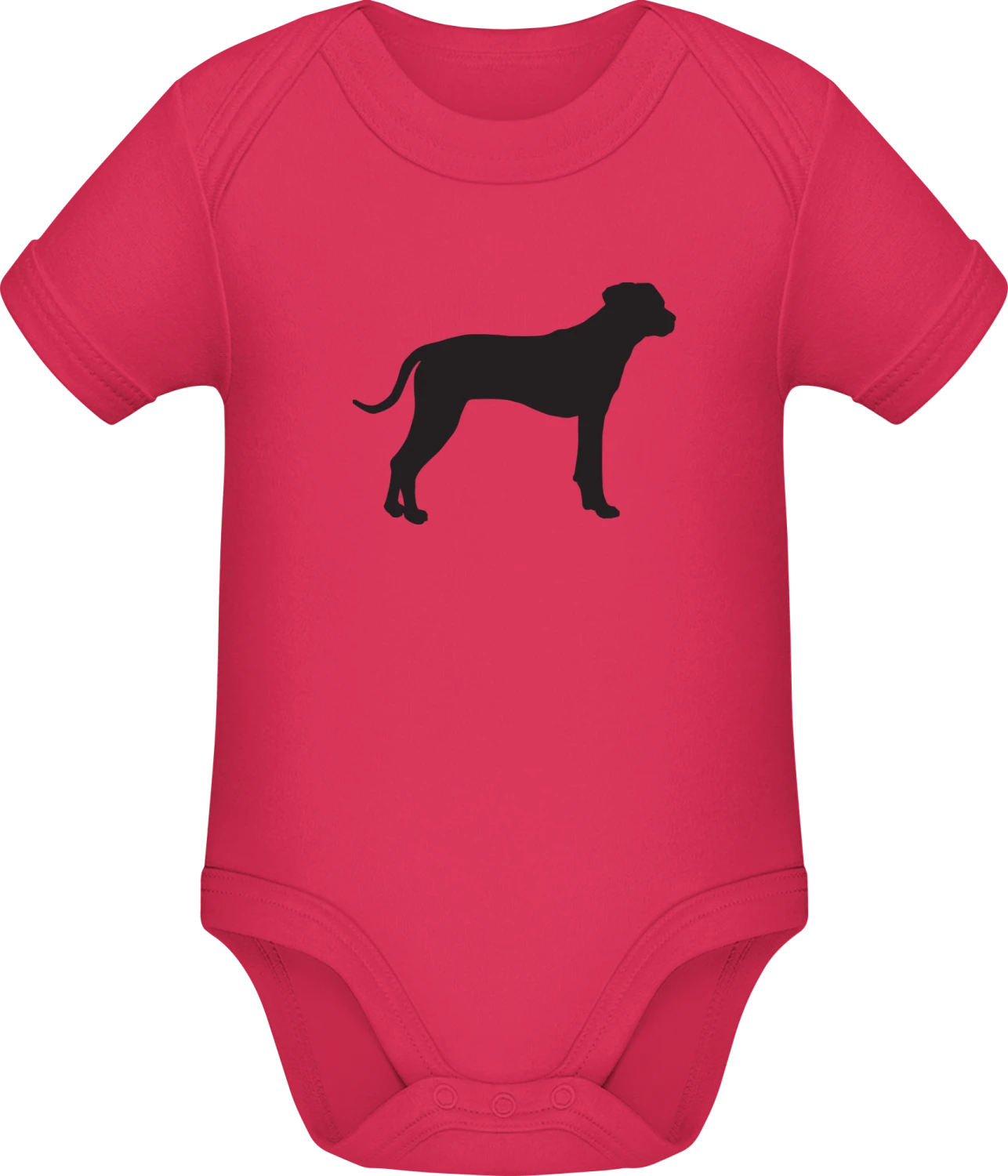 Labrador Silhouette - Sorbet Sonar SSL organic babybodsuit - Front