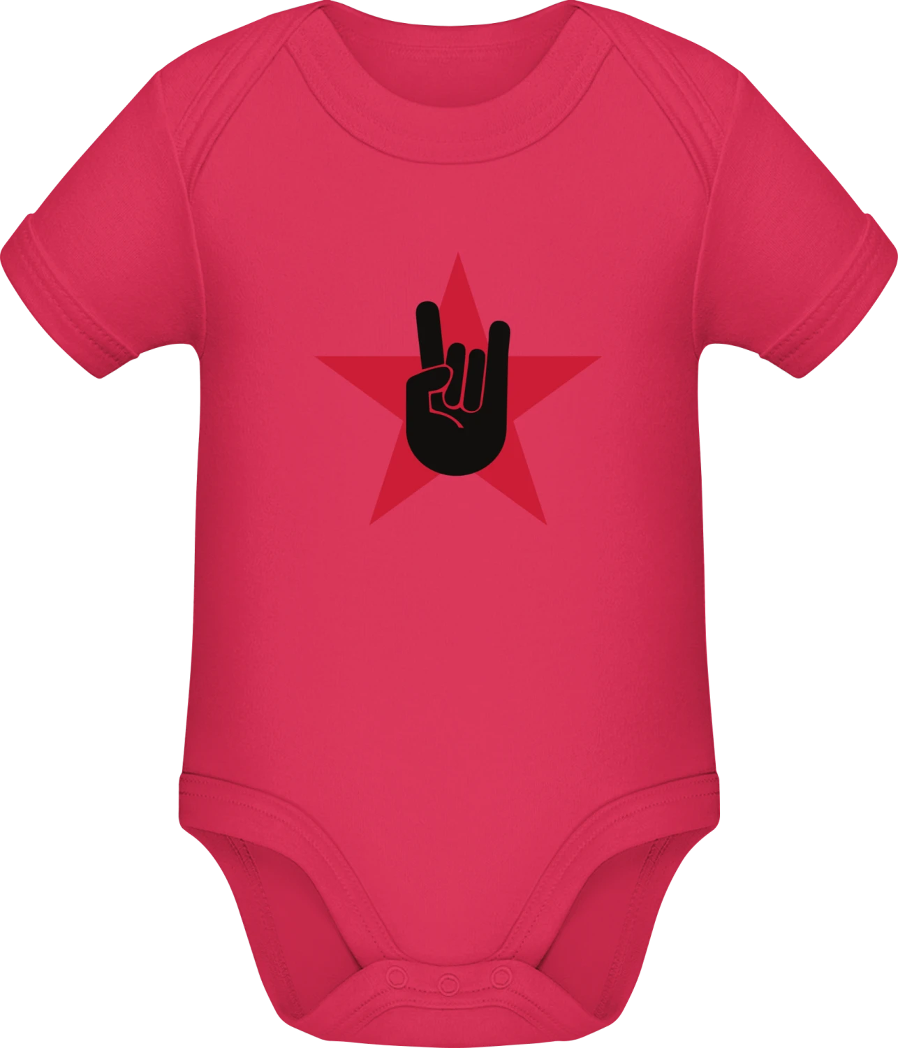 Rock Star Hand - Sorbet Sonar SSL organic babybodsuit - Front