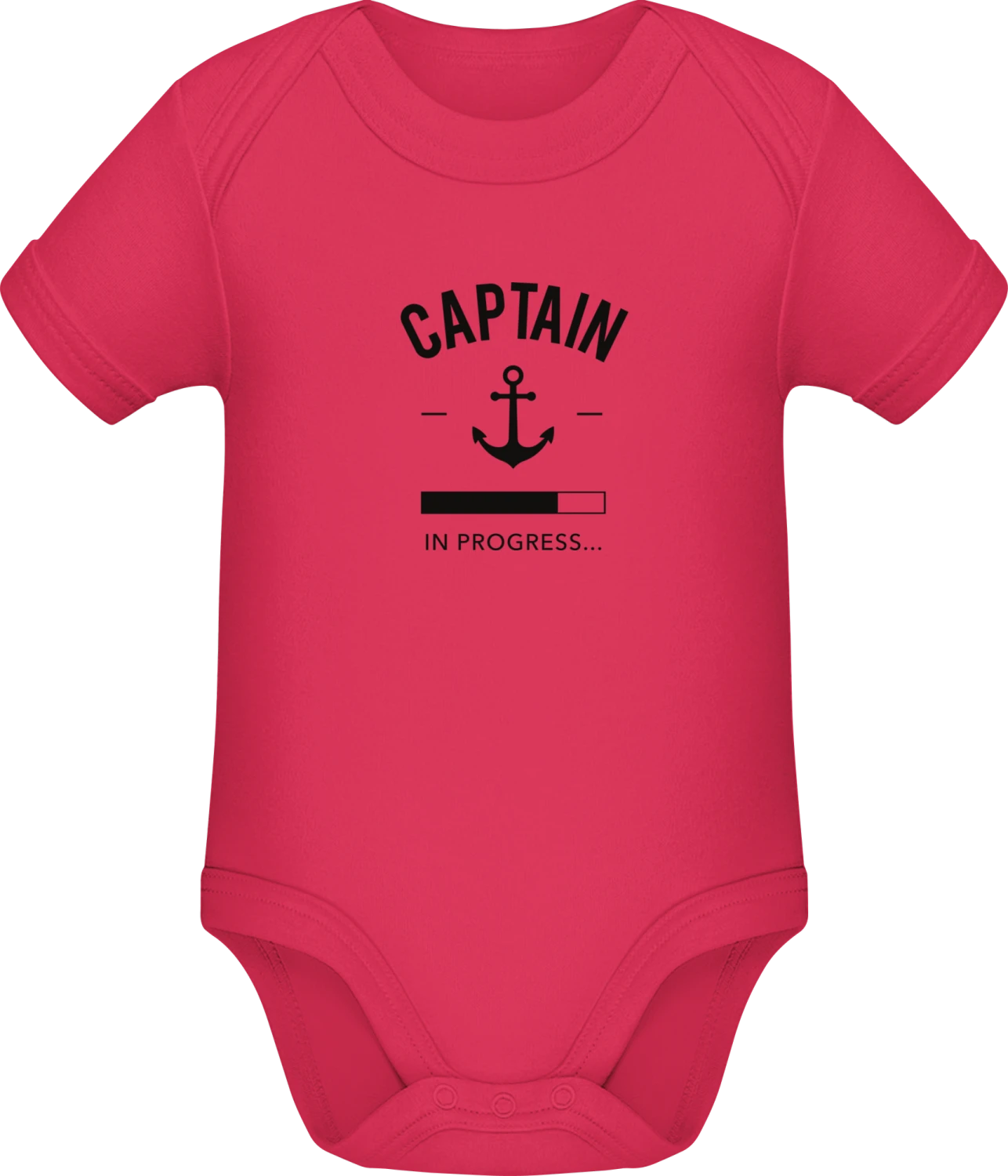 Captain in Progress - Sorbet Sonar SSL organic babybodsuit - Front