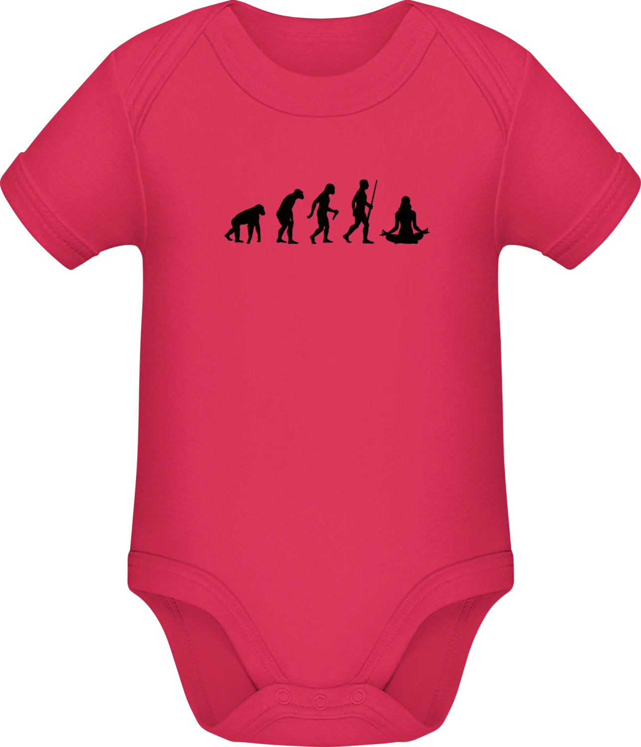 The Evolution of Yoga - Sorbet Sonar SSL organic babybodsuit - Front