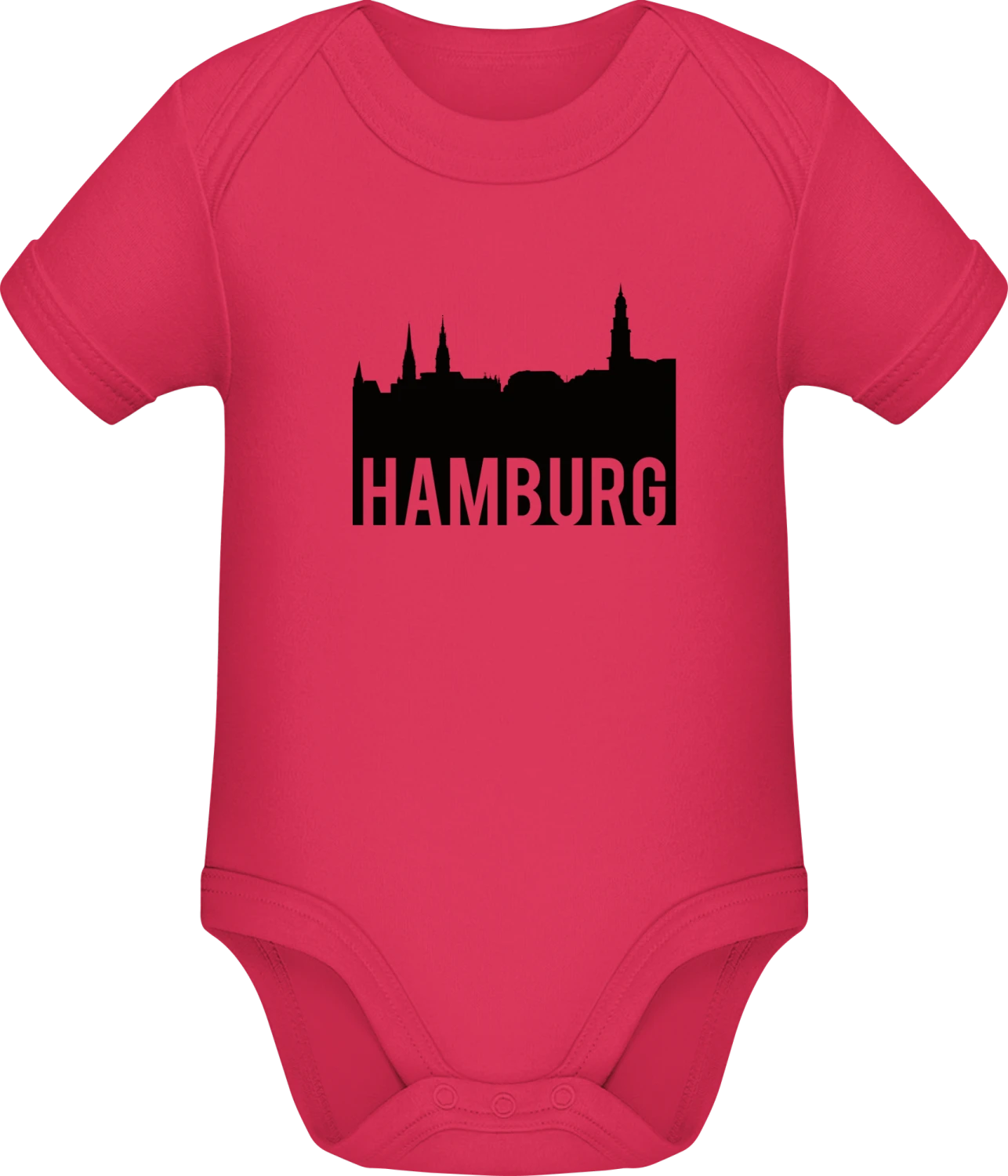 Hamburg Skyline - Sorbet Sonar SSL organic babybodsuit - Front