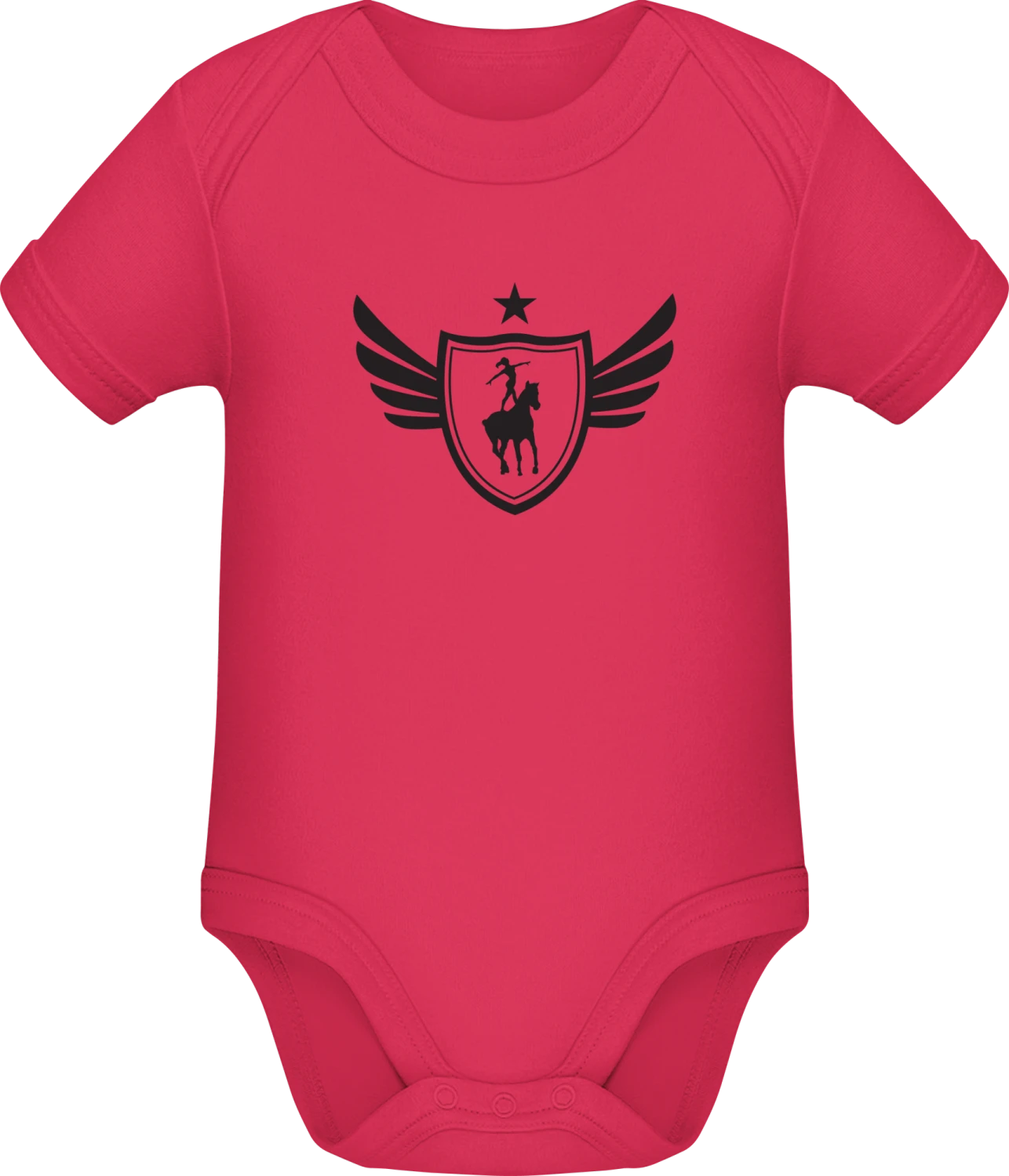 Vaulting Winged - Sorbet Sonar SSL organic babybodsuit - Front