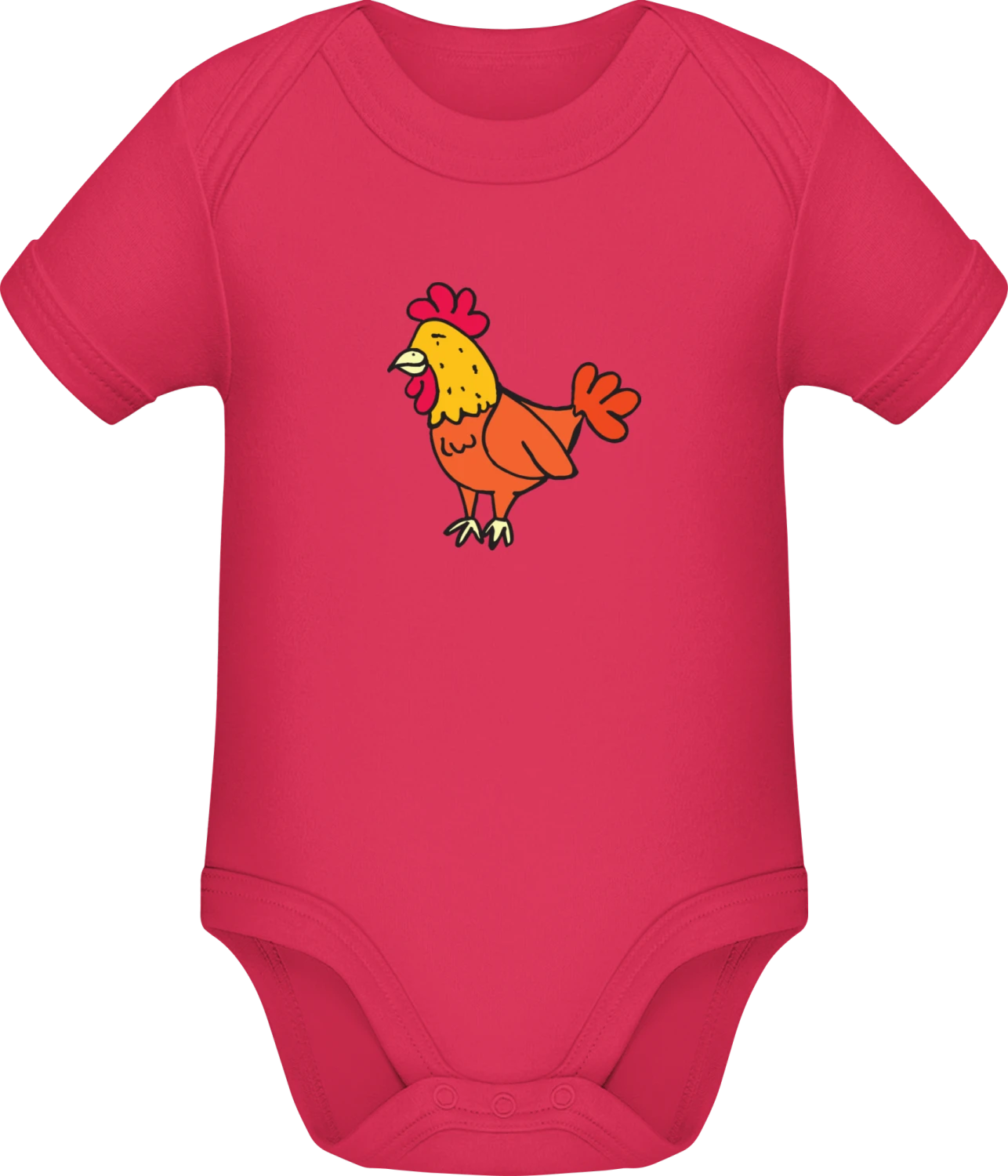 Huhn Comic - Sorbet Sonar SSL organic babybodsuit - Front