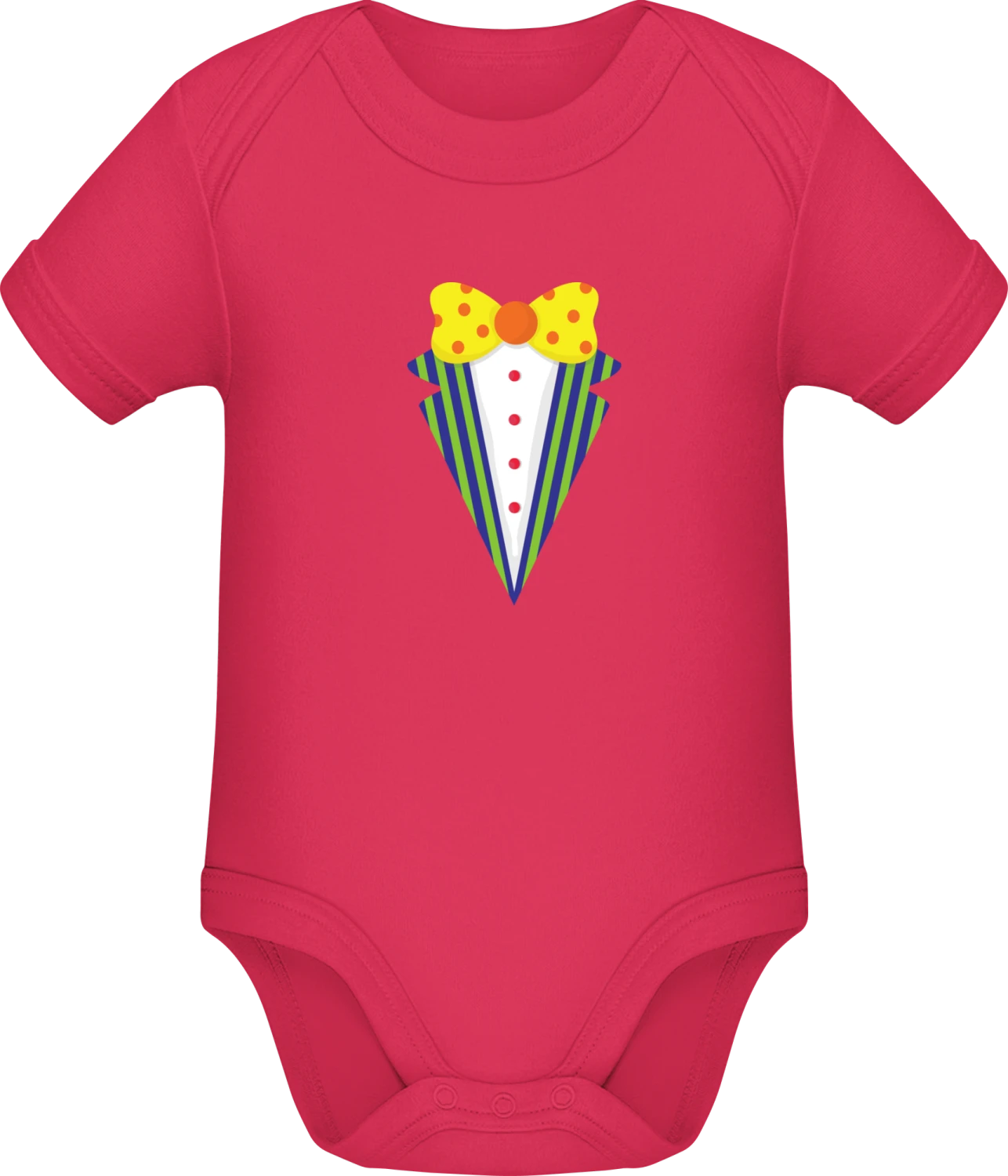 Clown Costume - Sorbet Sonar SSL organic babybodsuit - Front