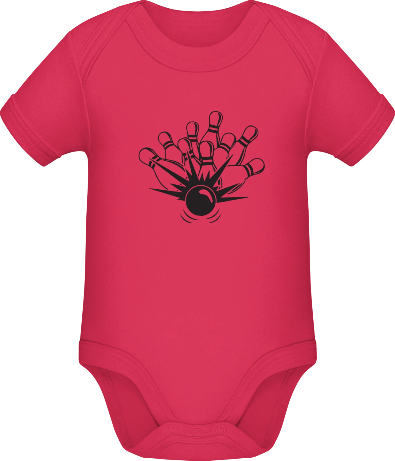 Bowling Game - Sorbet Sonar SSL organic babybodsuit - Front