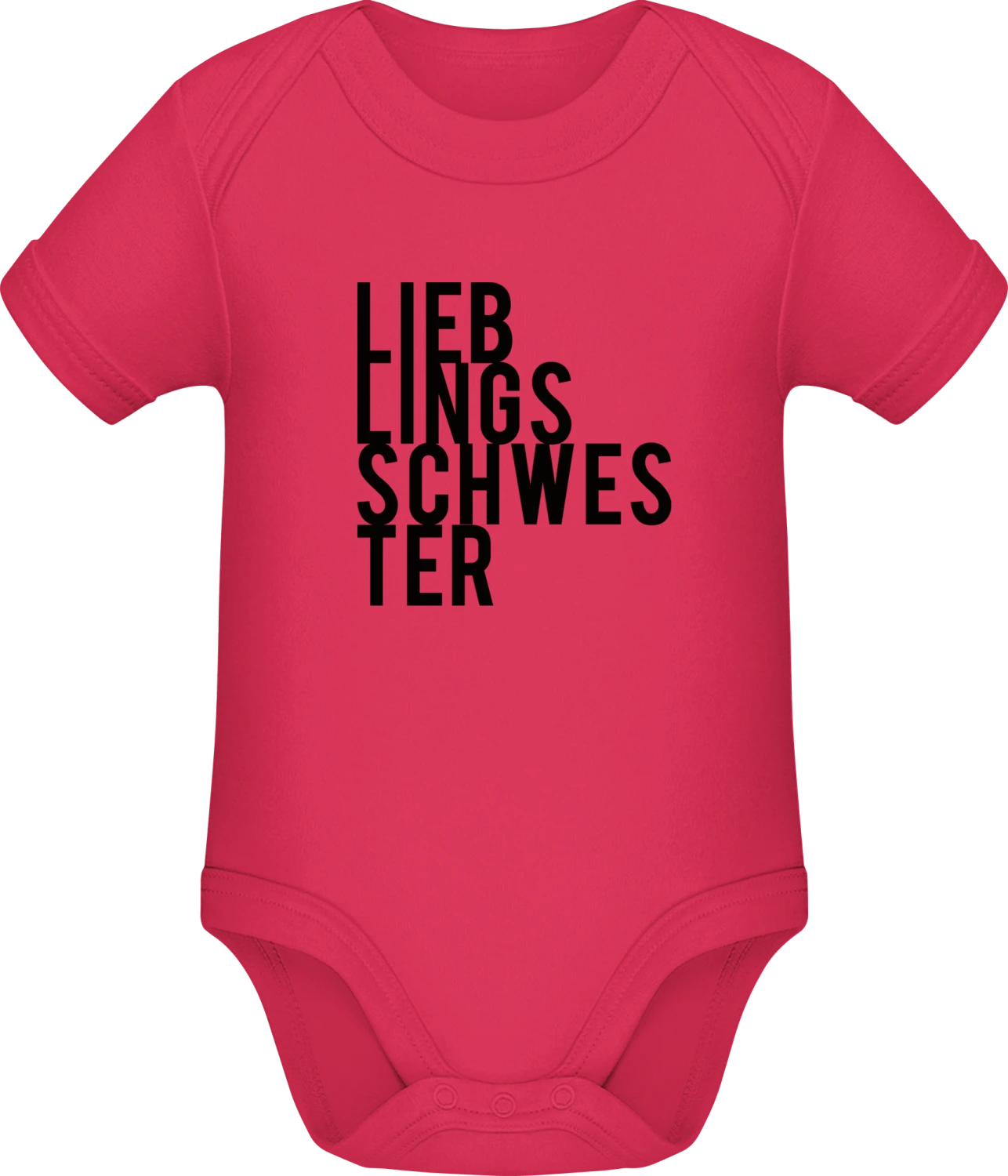 Lieblingsschwester - Sorbet Sonar SSL organic babybodsuit - Front