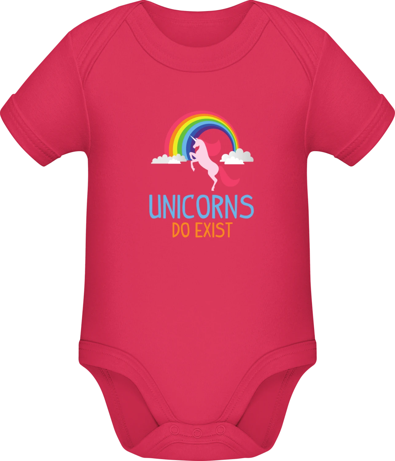 Unicorns Do Exist - Sorbet Sonar SSL organic babybodsuit - Front