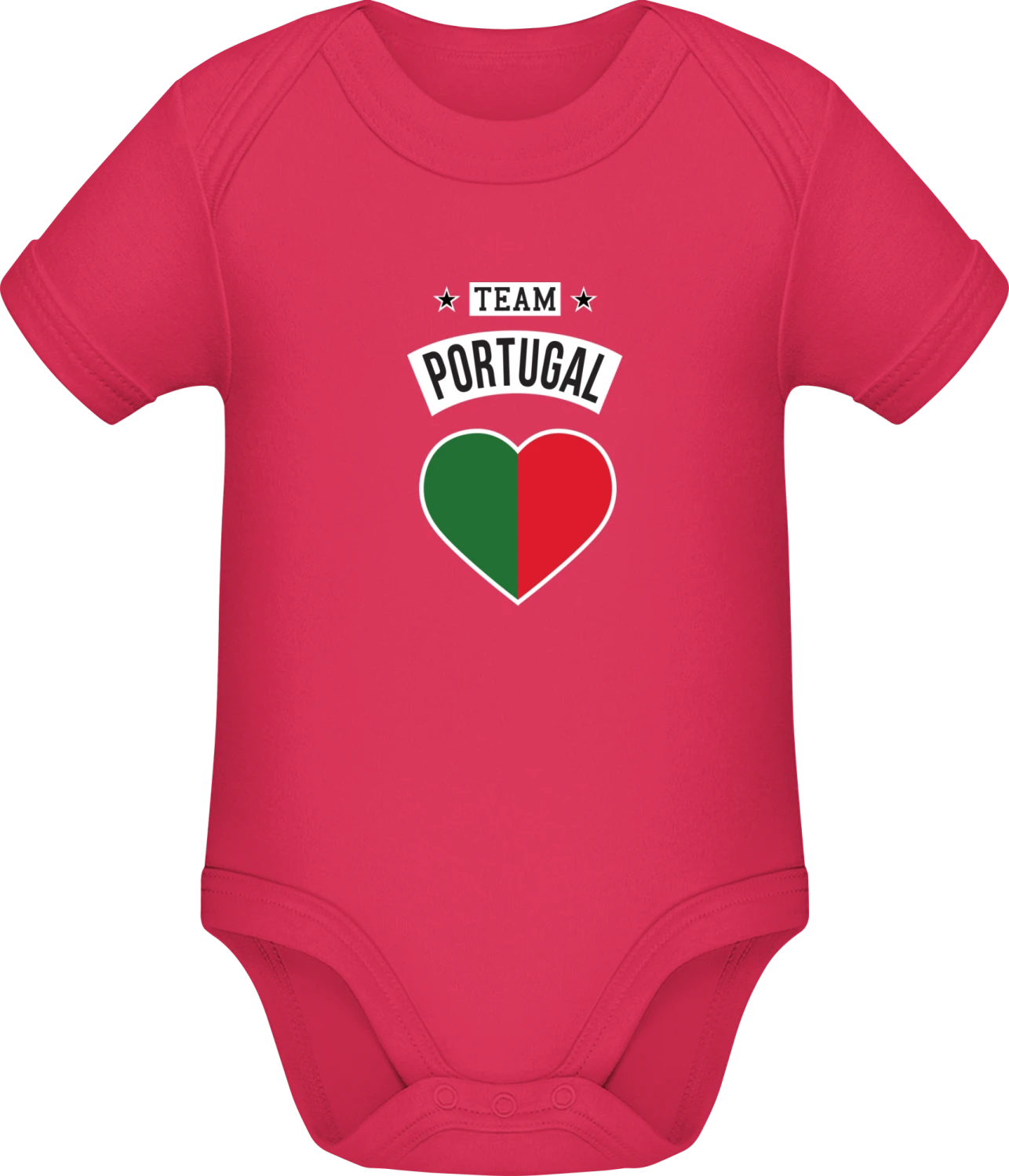 Team Portugal Heart - Sorbet Sonar SSL organic babybodsuit - Front