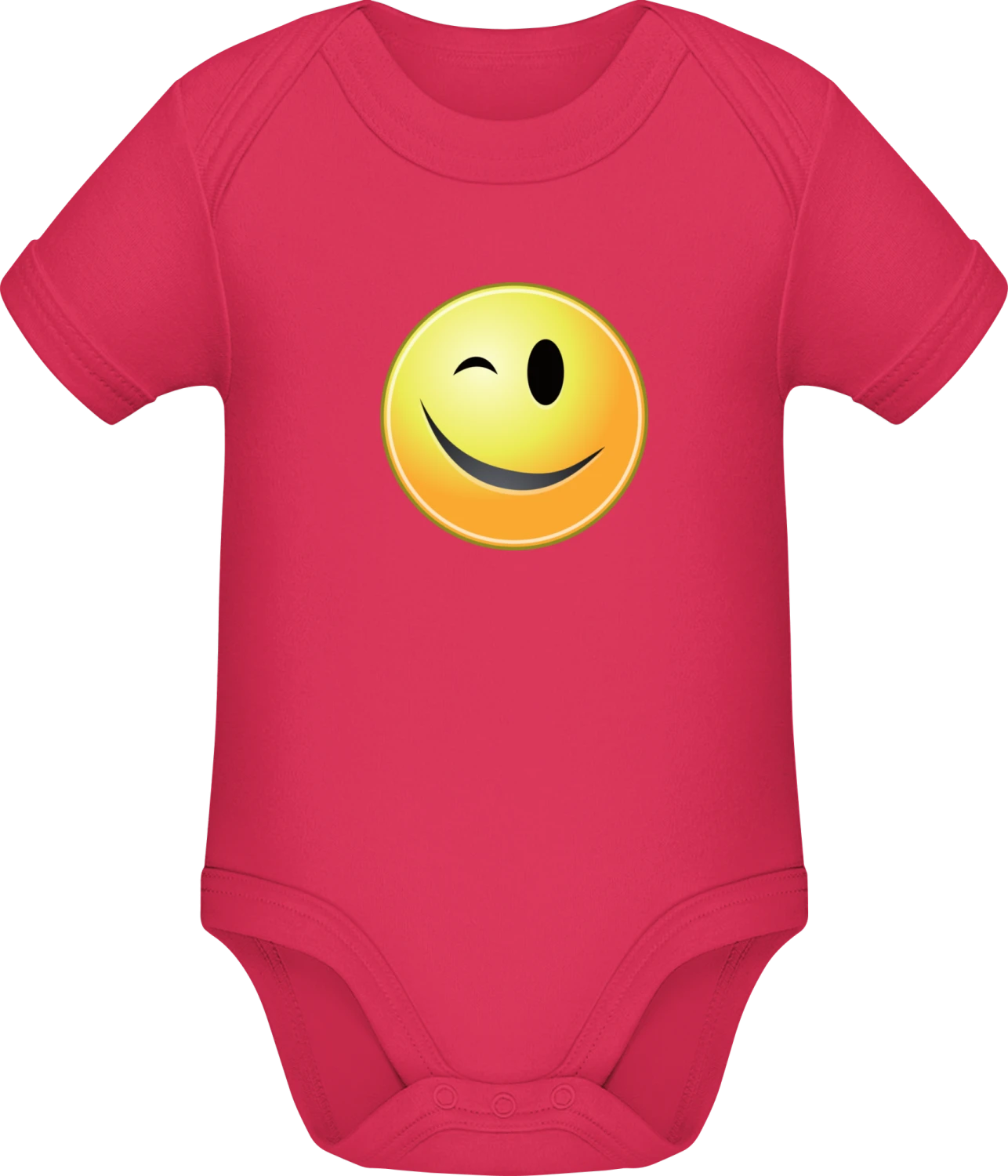 Wink Smiley - Sorbet Sonar SSL organic babybodsuit - Front