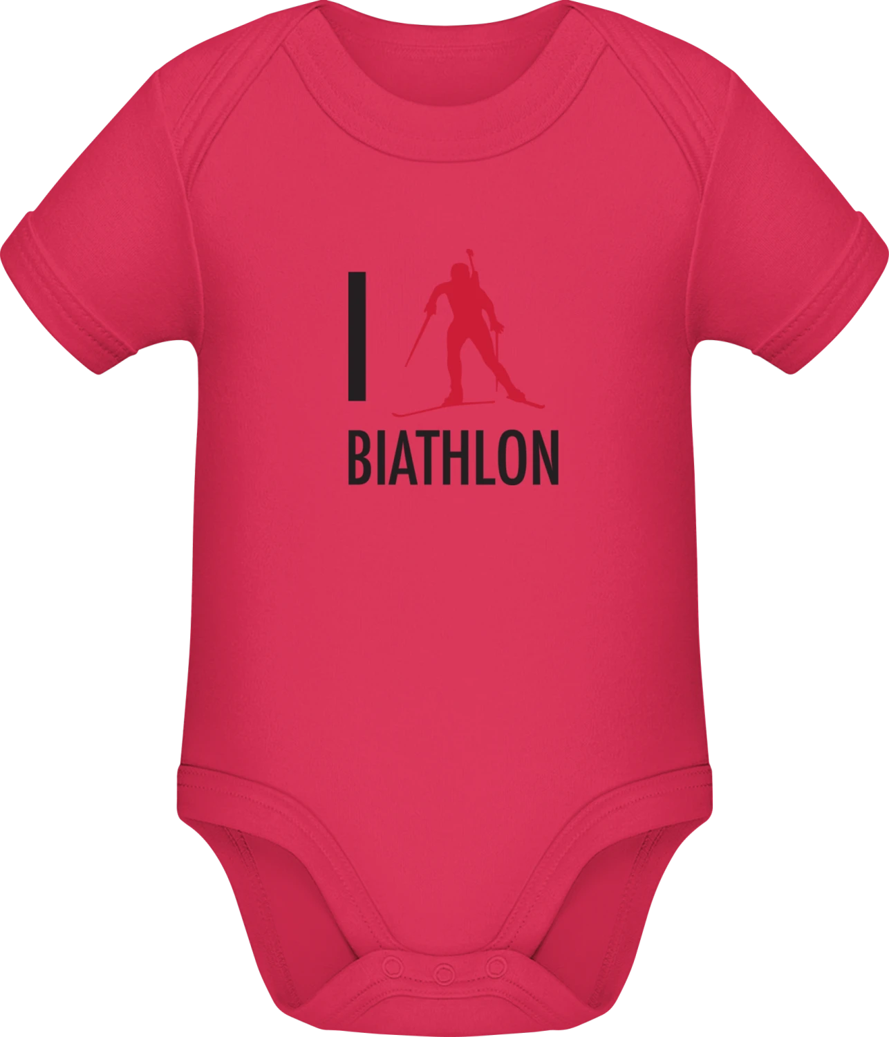 I Love Biathlon - Sorbet Sonar SSL organic babybodsuit - Front